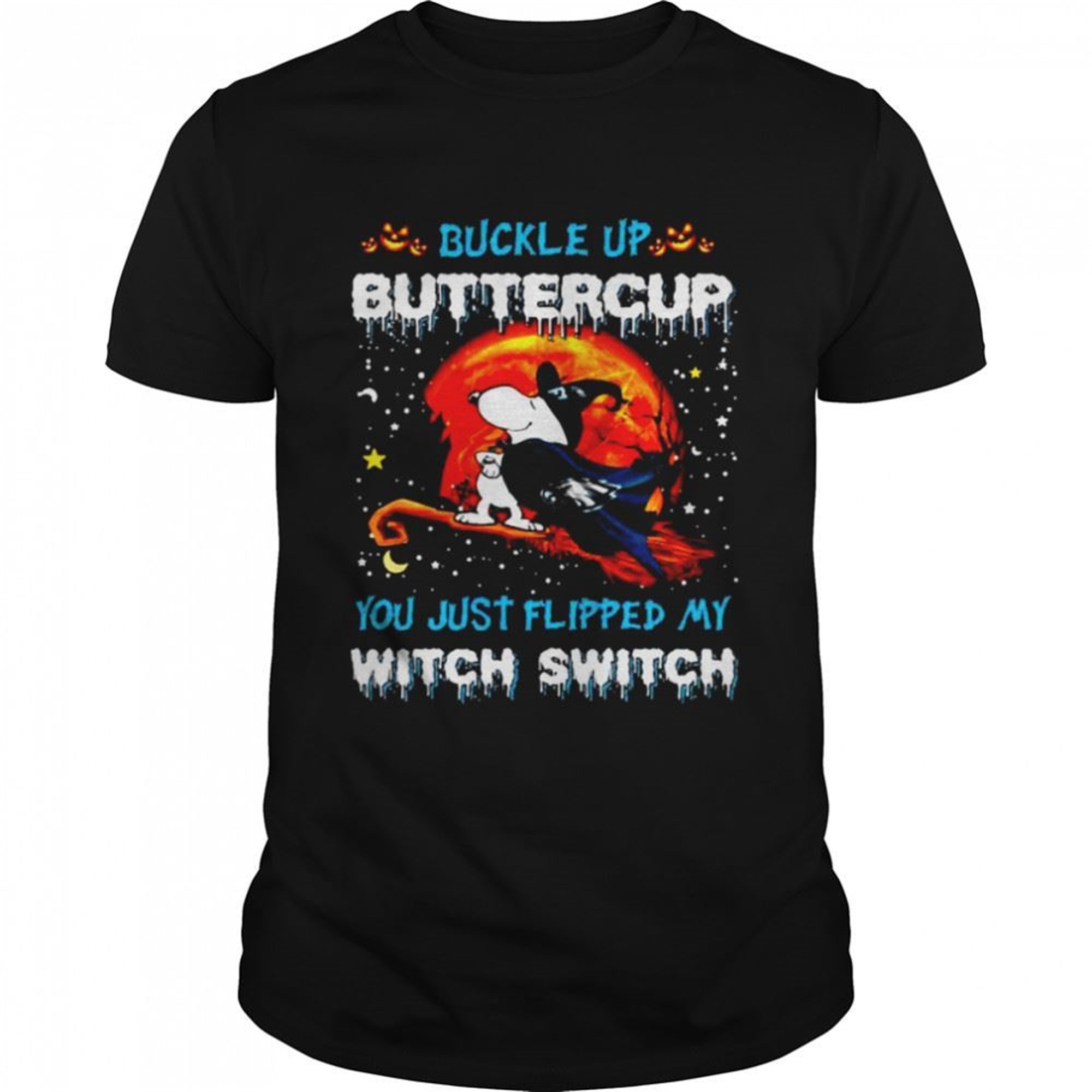 Snoopy Eagles Buckle Up Buttercup You Just Flipped Halloween Shirt