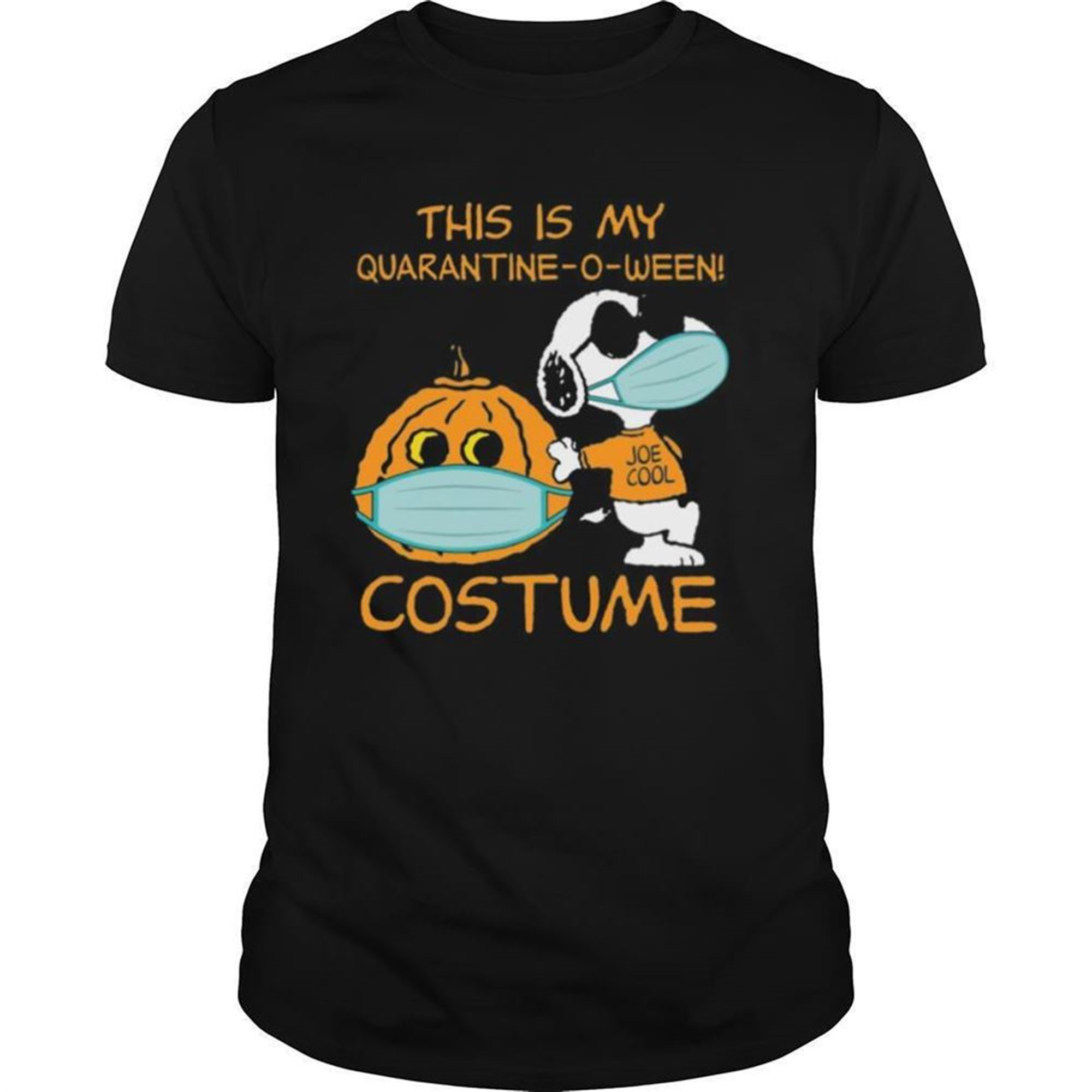 Snoopy Face Mask Joe Cool This Is My Quarantine O Ween Costume Halloween Shirt
