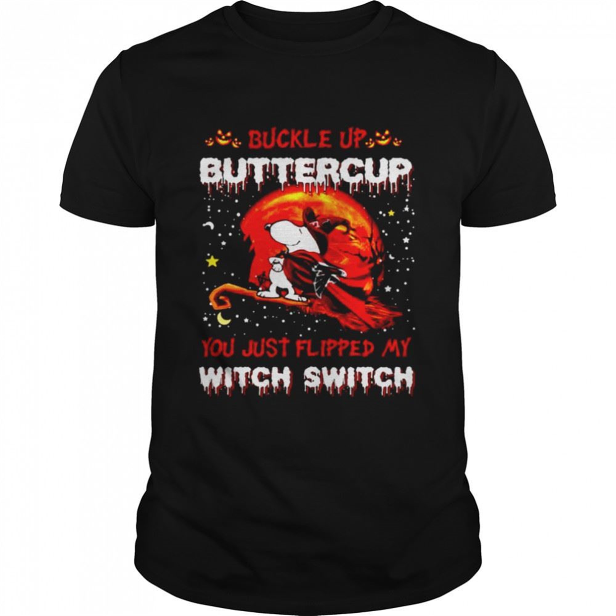 Snoopy Falcons Buckle Up Buttercup You Just Flipped Halloween Shirt