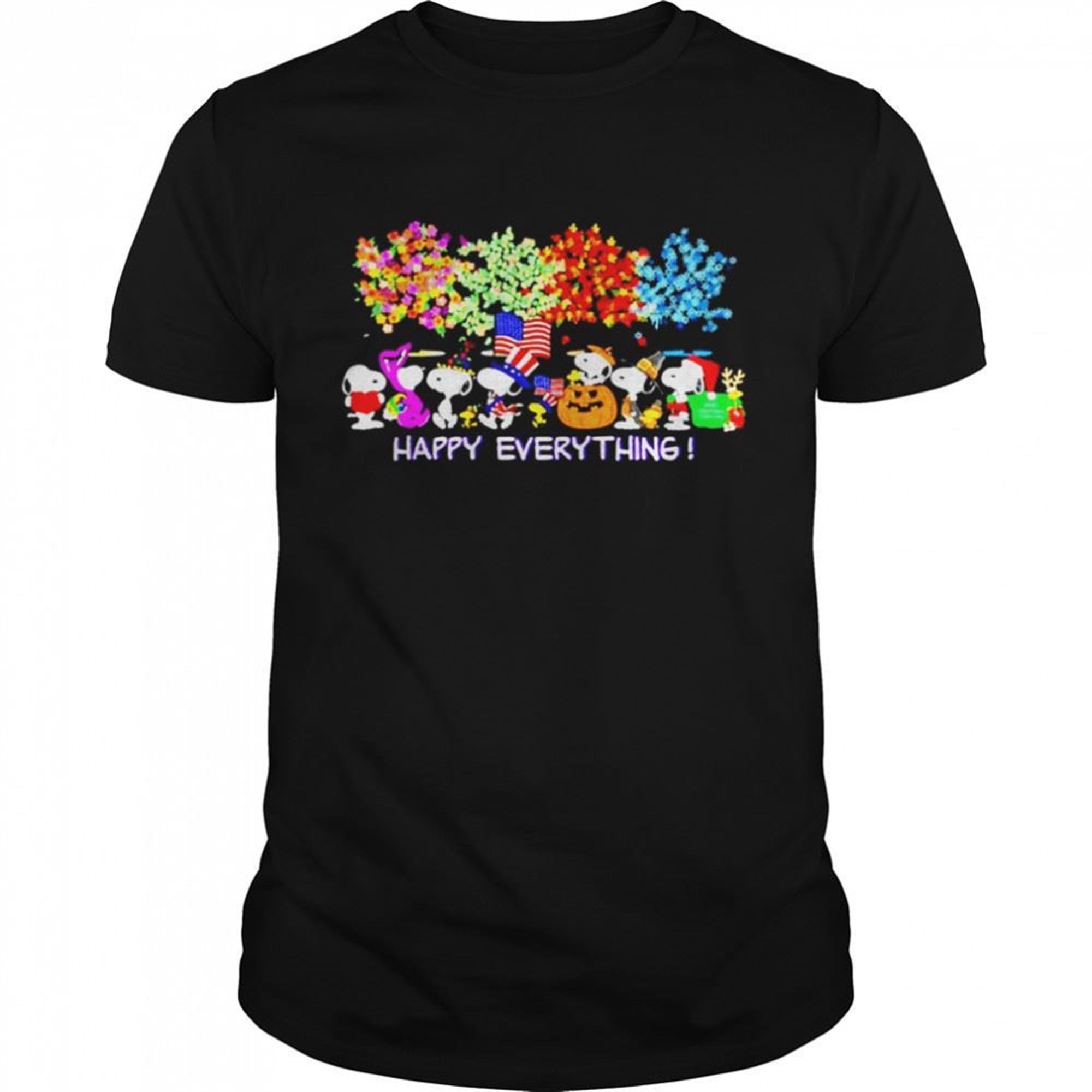 Snoopy St Patricks Day Halloween Thanksgiving Christmas Happy Everything Shirt