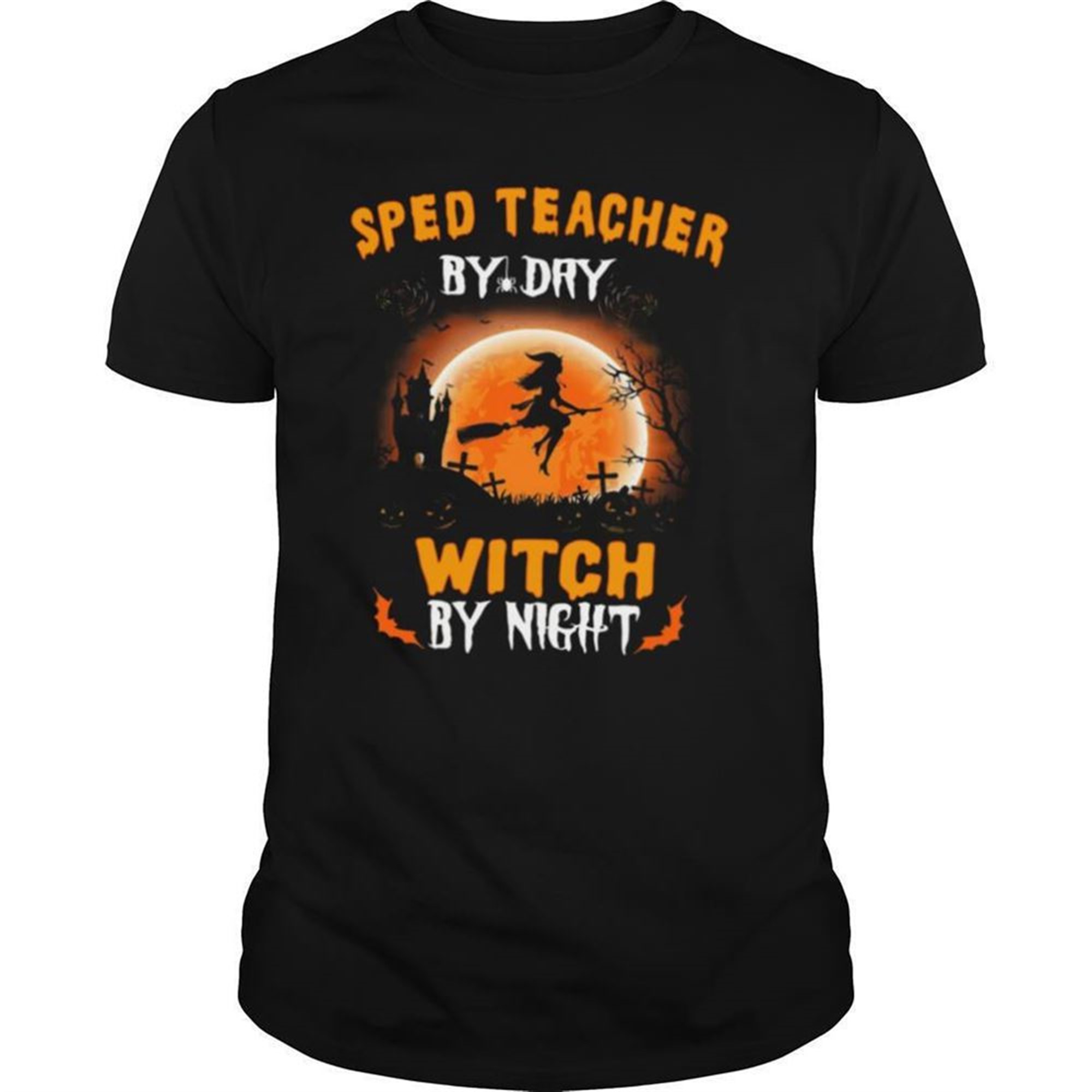 Sped Teacher By Day Witch By Night Halloween Shirt