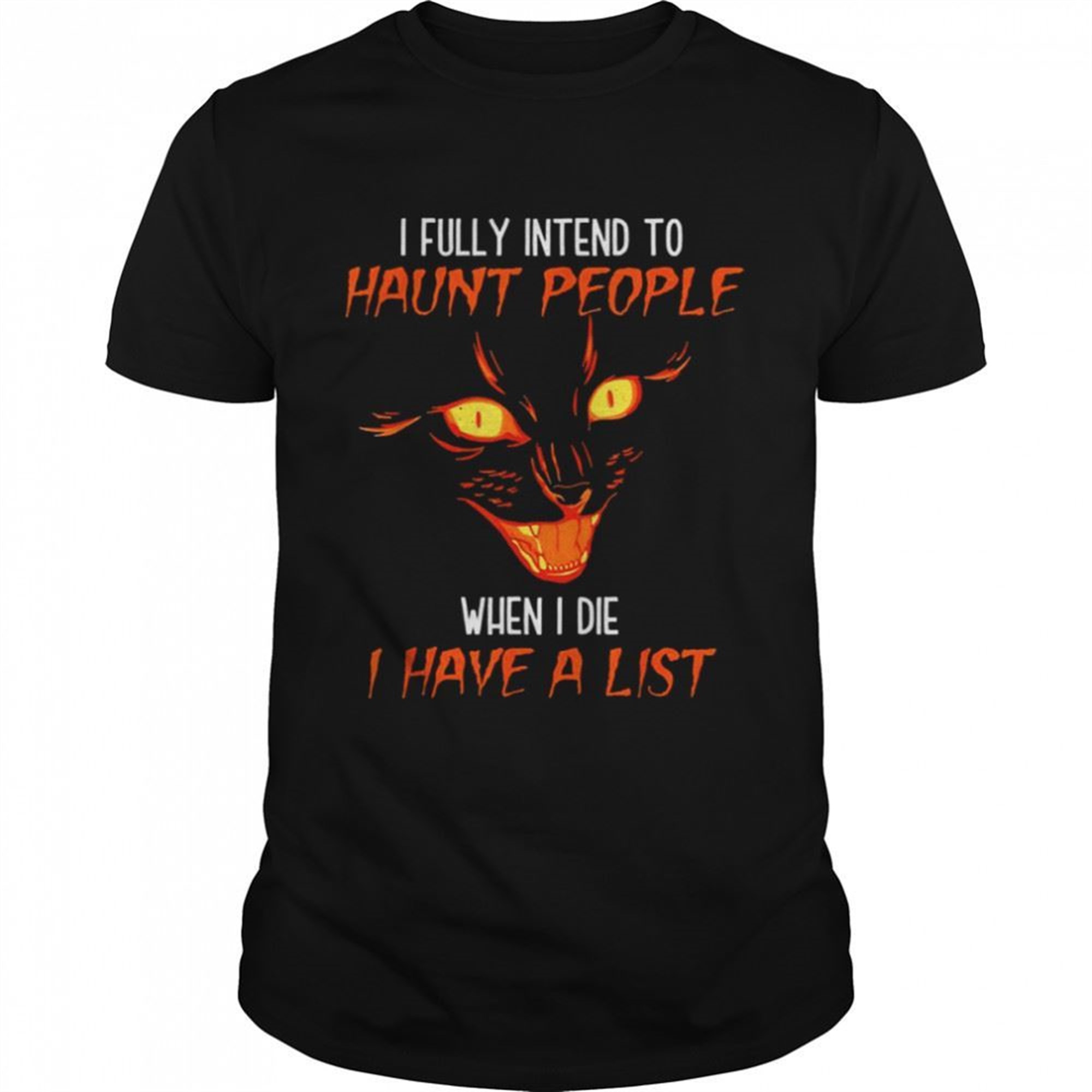 Spooky Scary Black Cat Halloween Shirt