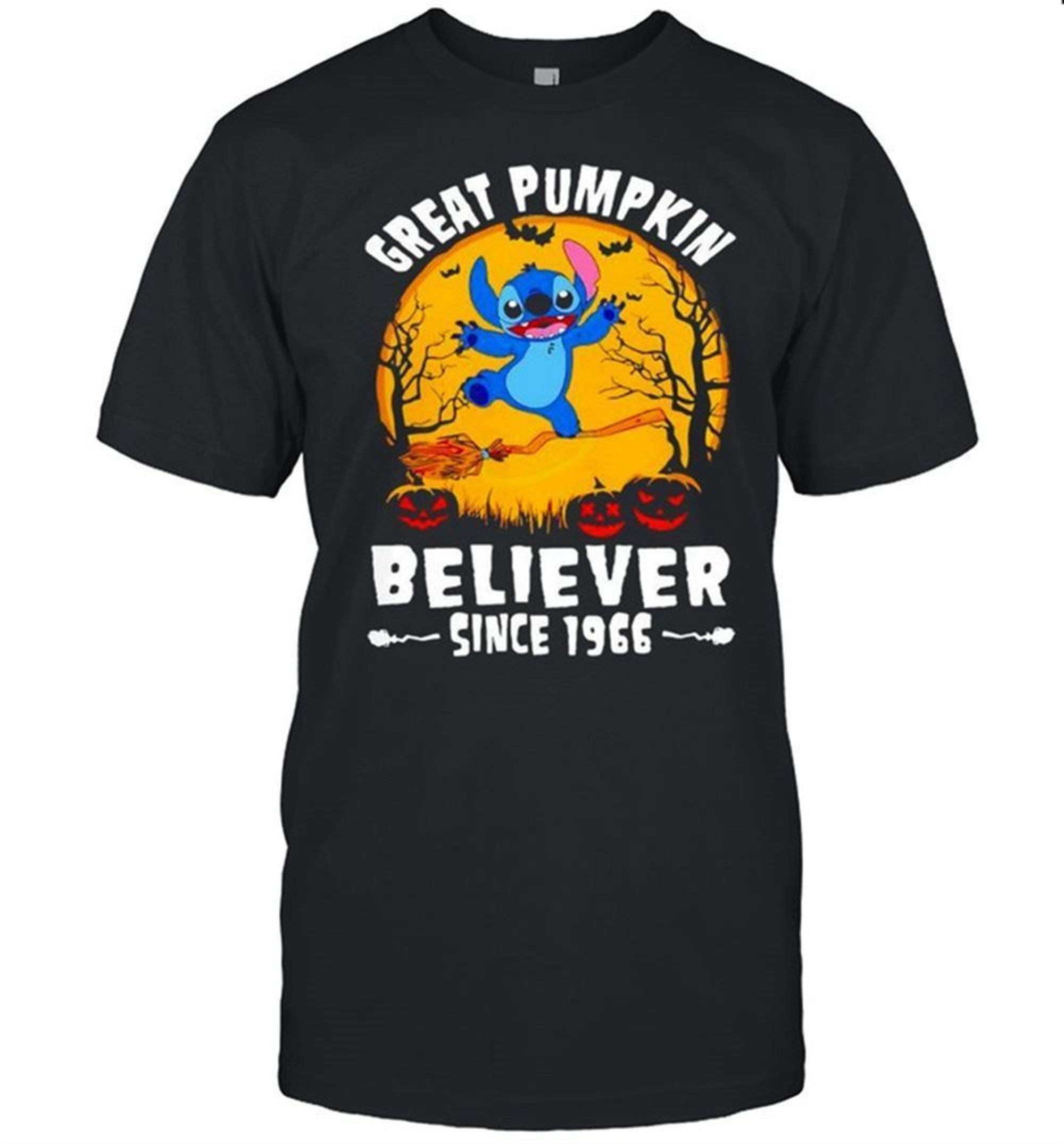 Stitch Great Pumpkin Believer Since 1966 Halloween Shirt
