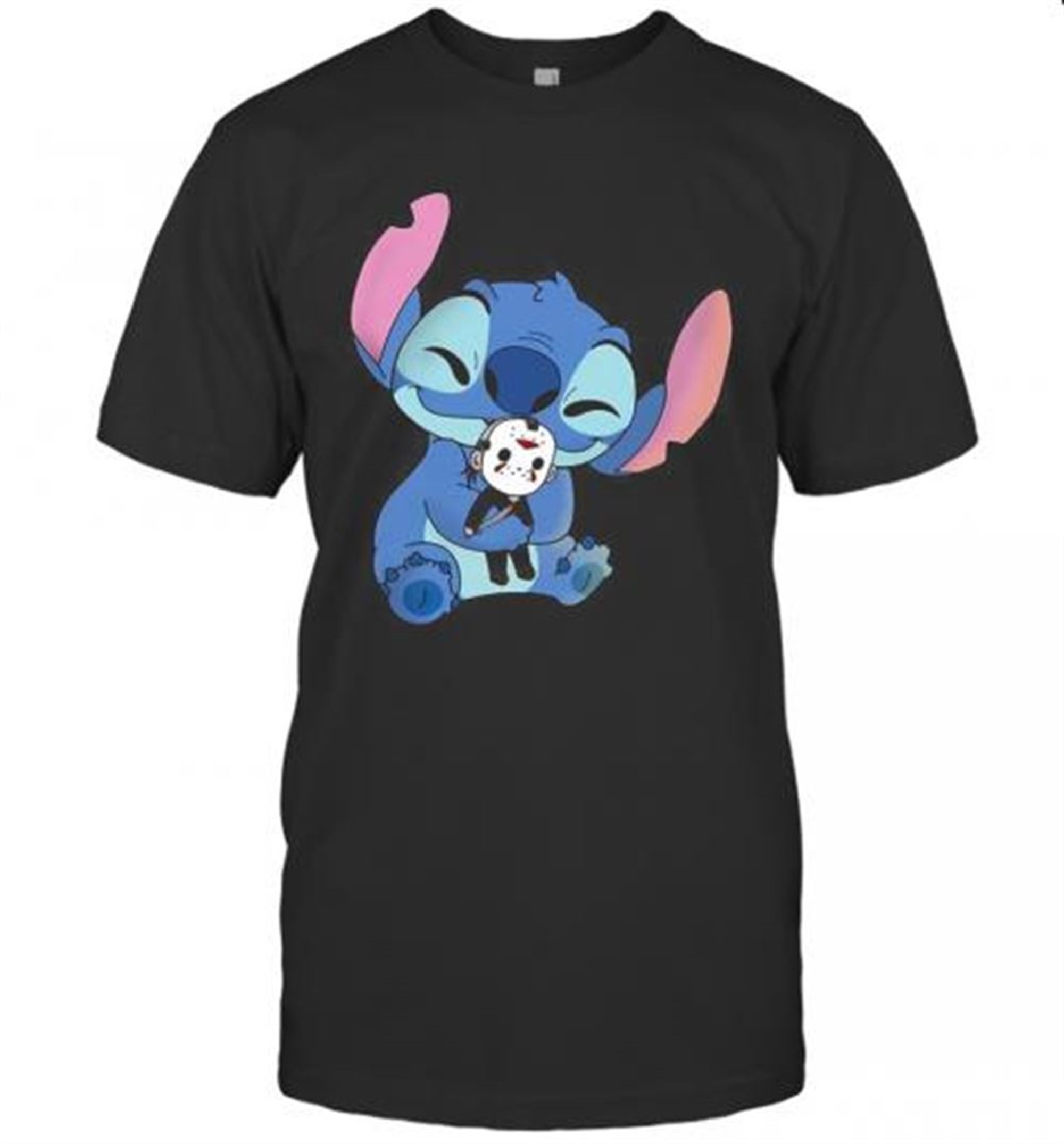 Stitch Hug Halloween Michael Myers T-shirt