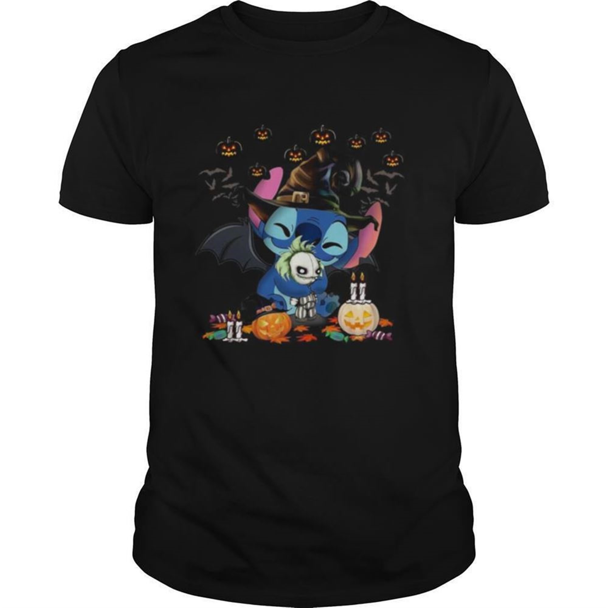 Stitch Hug Jack Joker Halloween Shirt