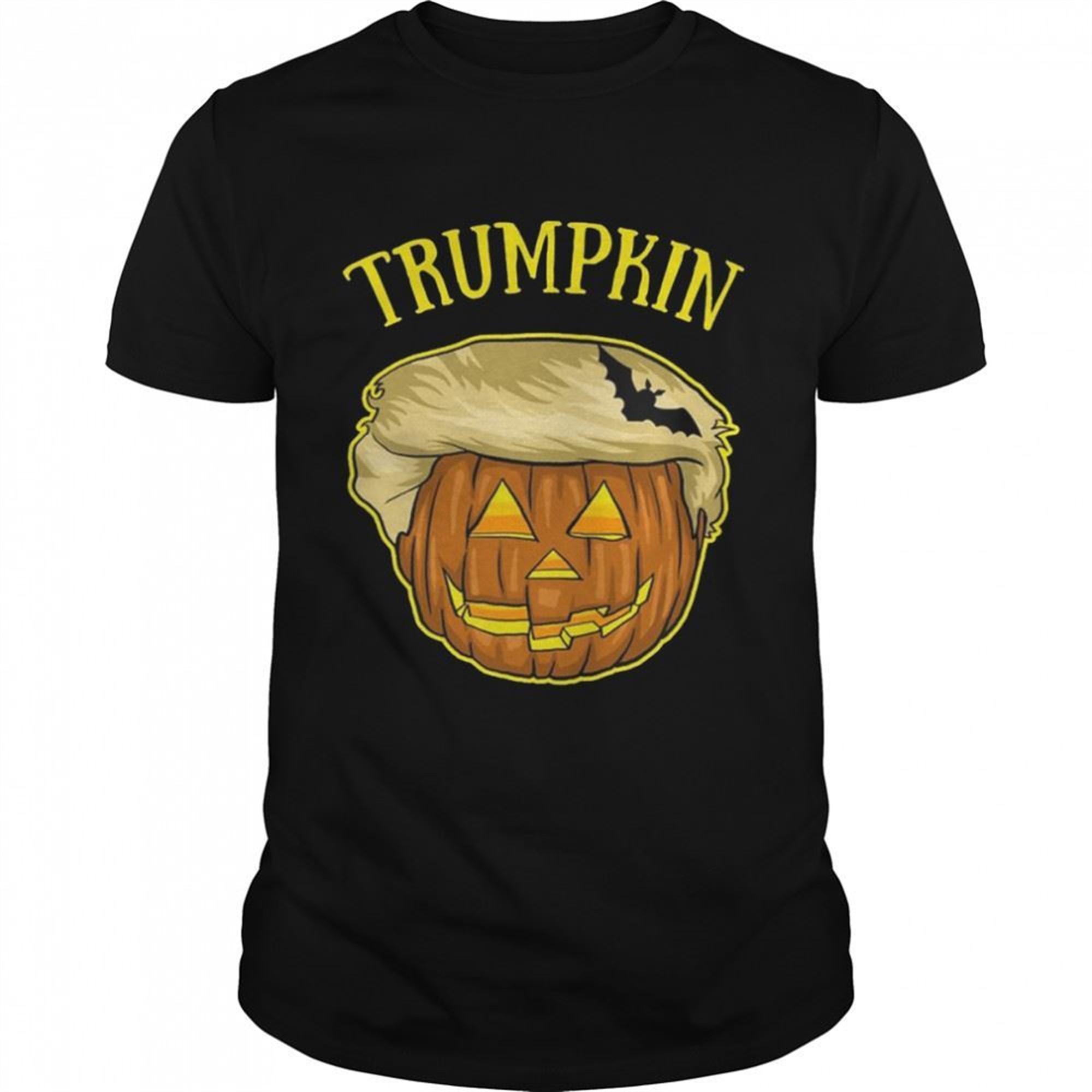 T Pumpkin And Bat Halloween Trumpkin T-shir