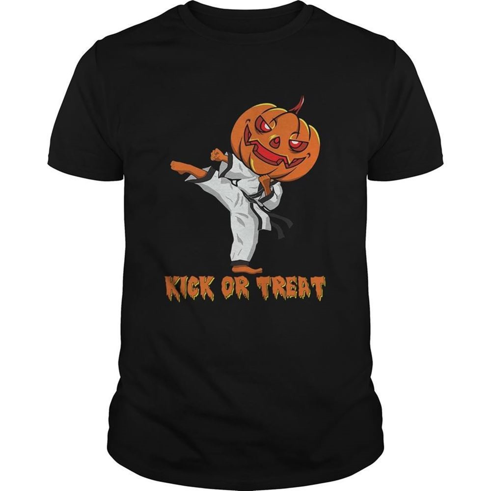 Taekwondo Kick Or Treat Pumpkin Halloween Shirt