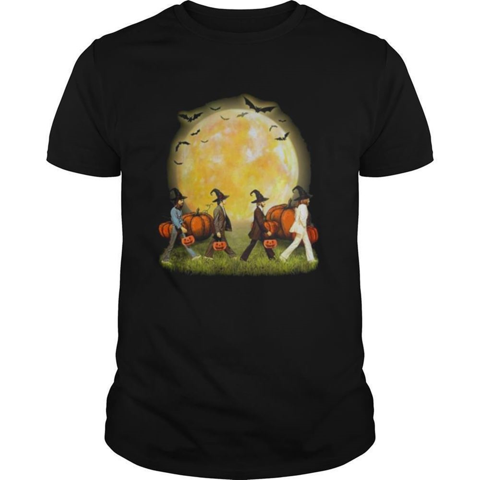 The Beatles Abbey Road Moon Pumpkins Halloween Shirt