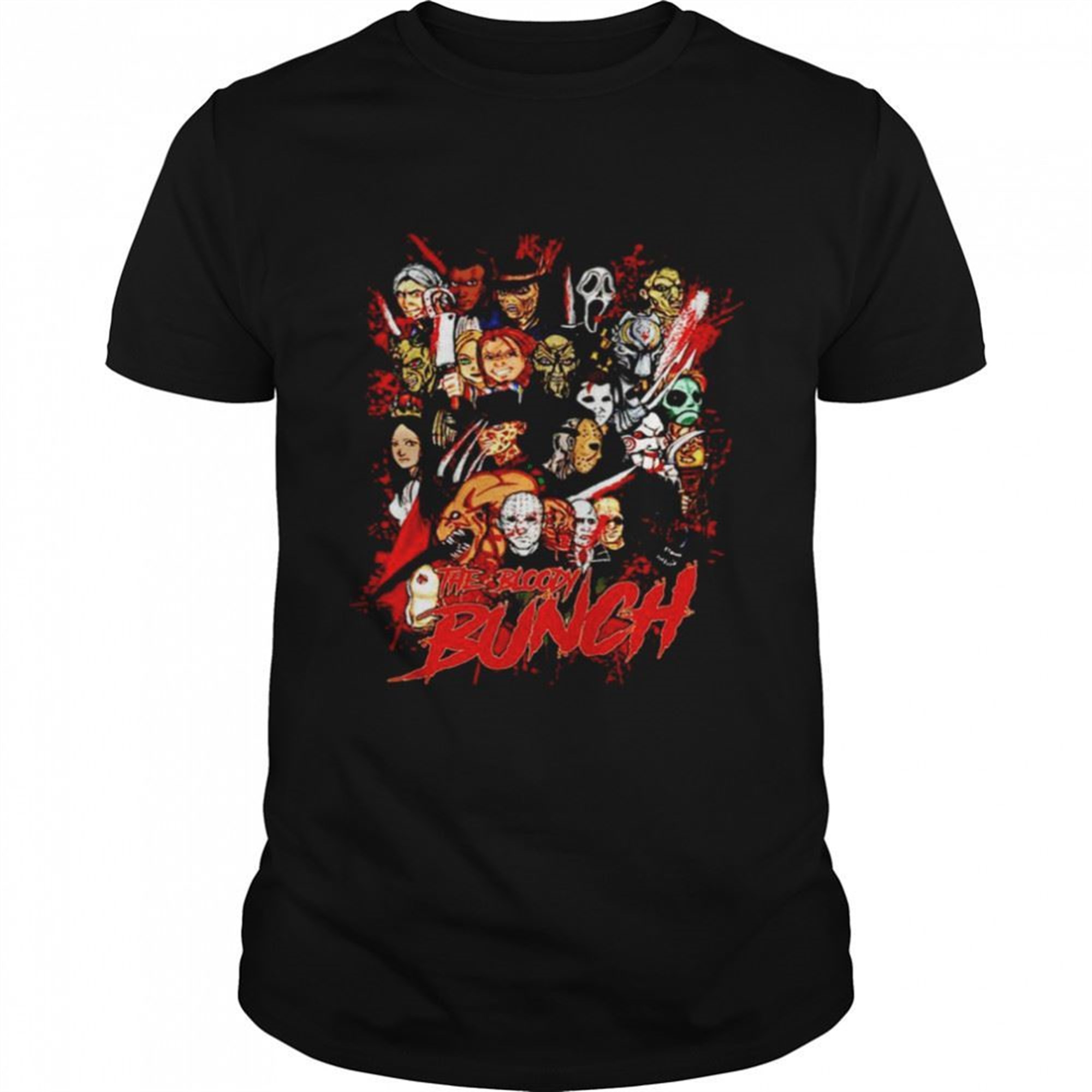 The Bloody Bunch Halloween Horror Movies Characters Chibi Shirt