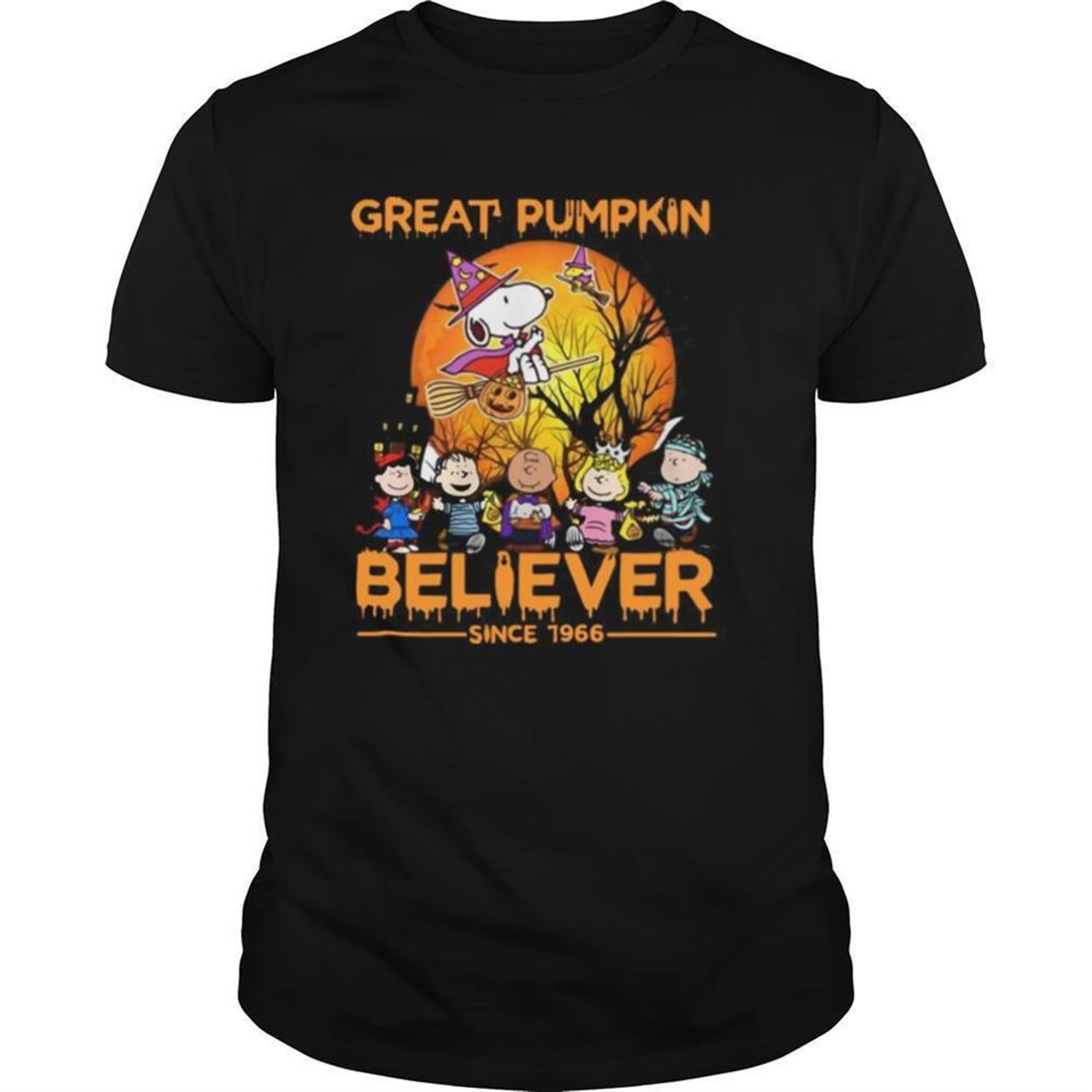 The Peanuts Snoopy Great Pumpkin Believer Since 1966 Halloween Shirt