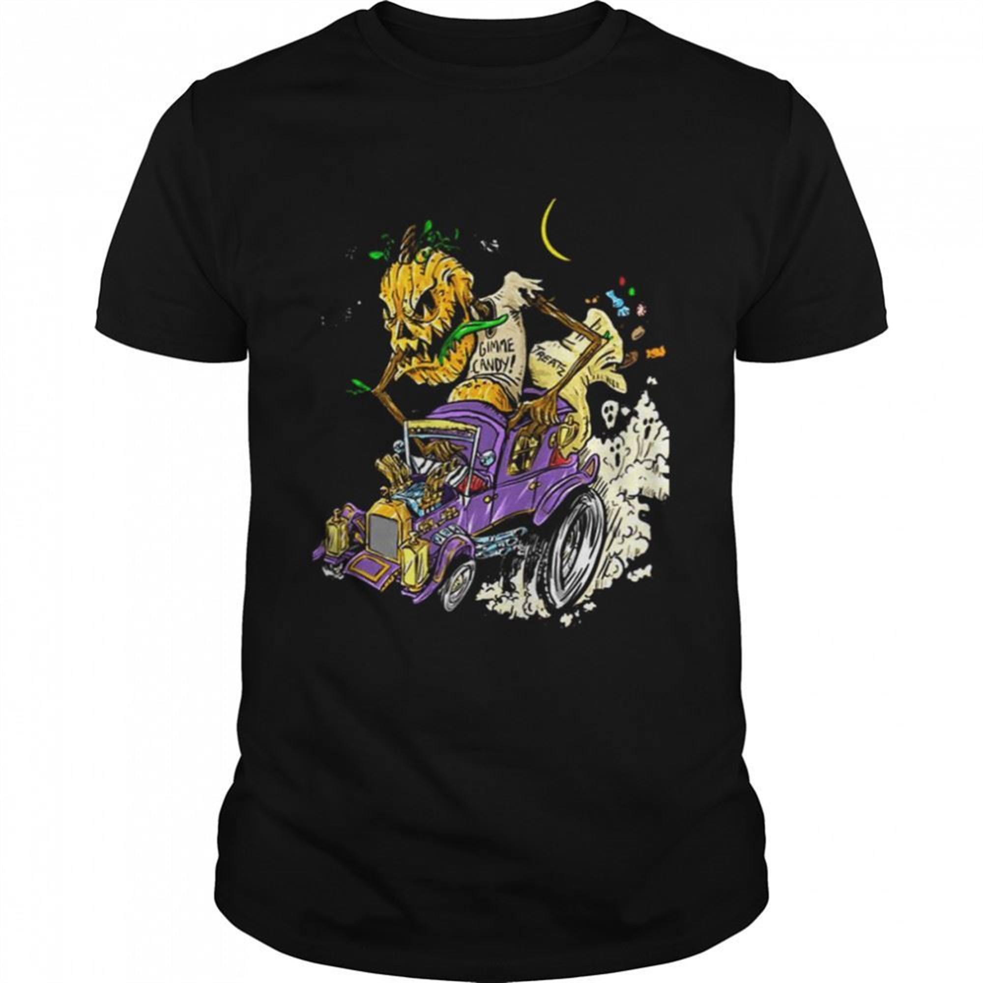 The Pumpkin Riding Halloween Hot Rod Shirt