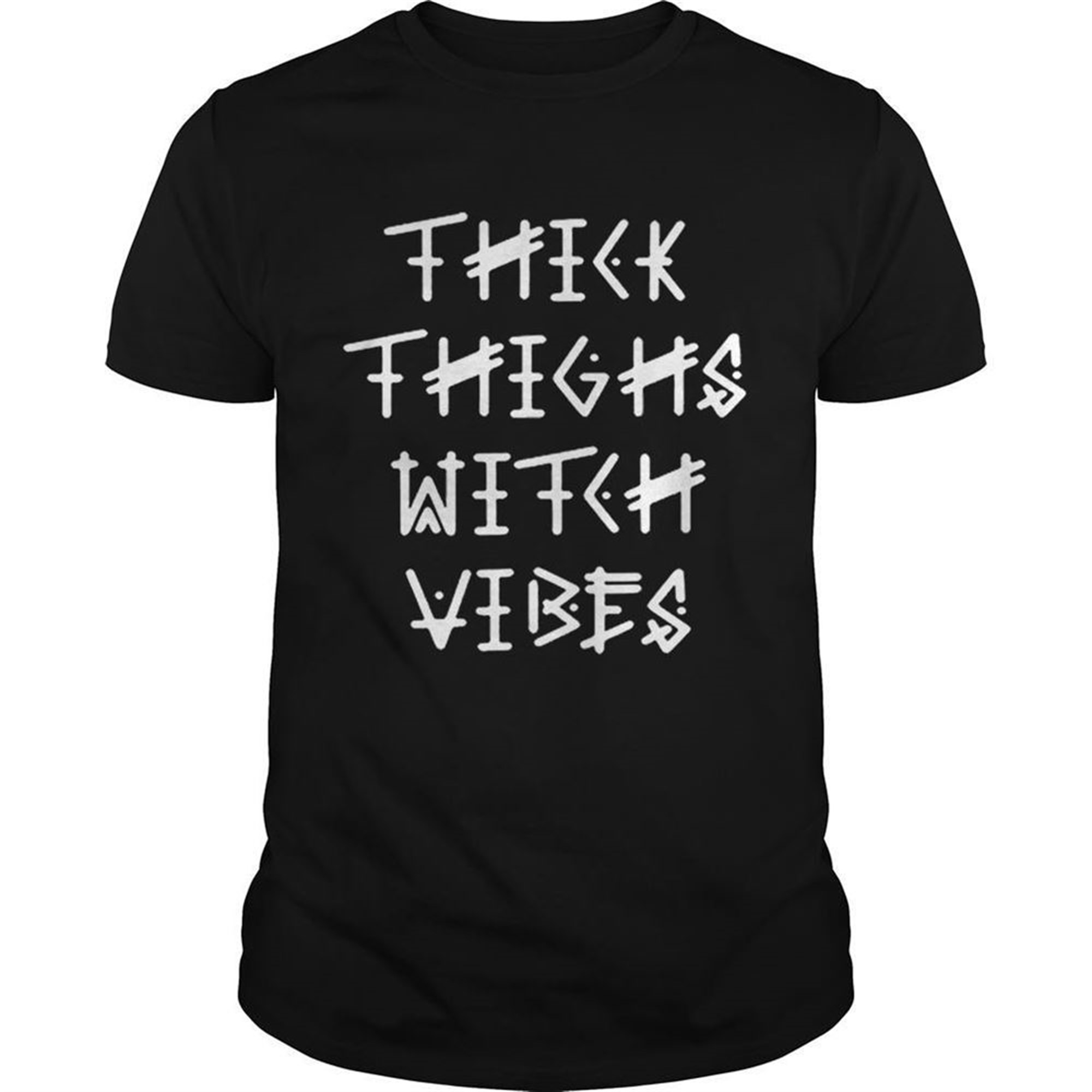 Thick Thighs Witch Vibes Halloween Funny Gift Shirt