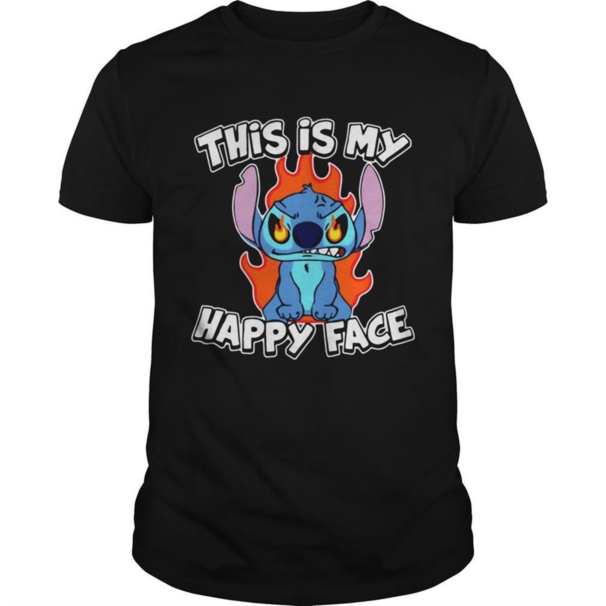 This Is My Happy Face Stitch Halloween Shirt