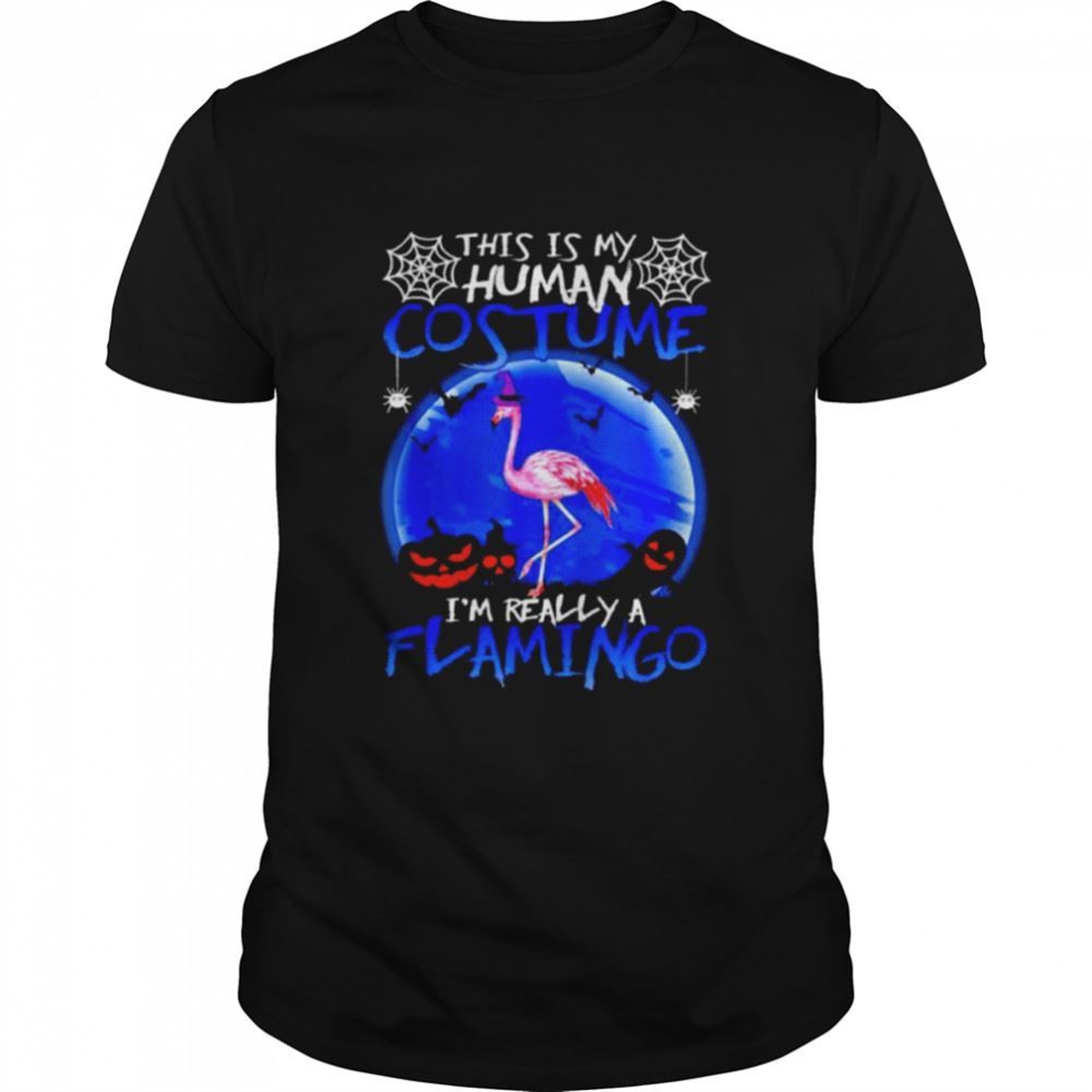 This Is My Human Costume Im Really A Flamingo Halloween Shirt