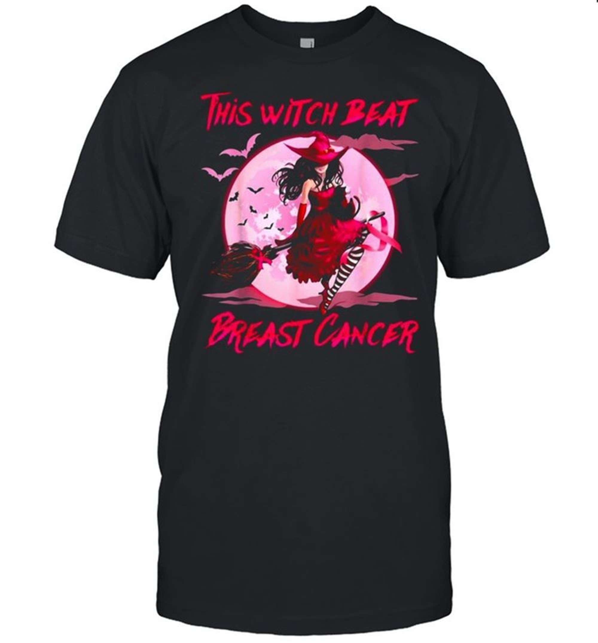 This Witch Beat Breast Cancer Halloween T-shirt