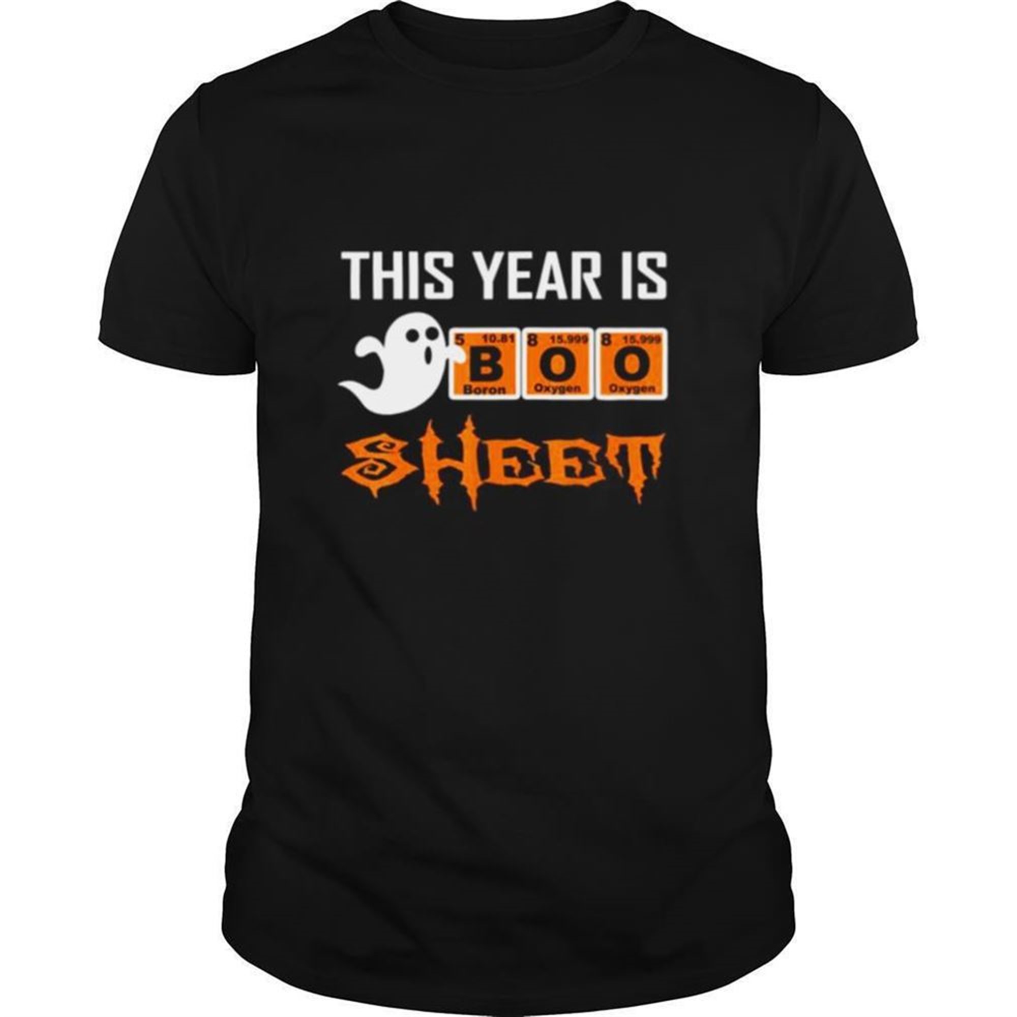 This Year Is Boo Sheet Boo Ghost Halloween Periodic Table Shirt