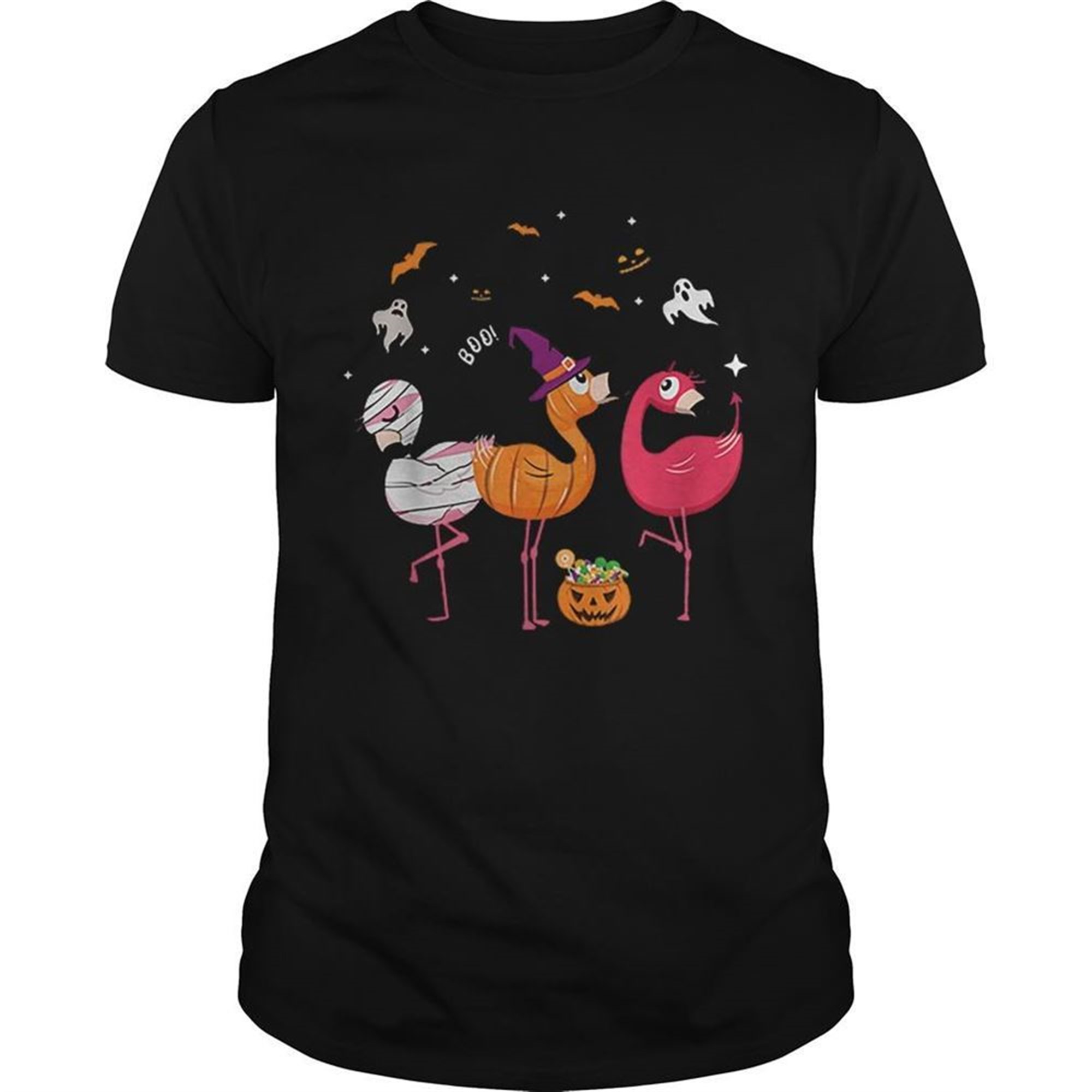 Three Flamingoes Flamingo Halloween Shirt