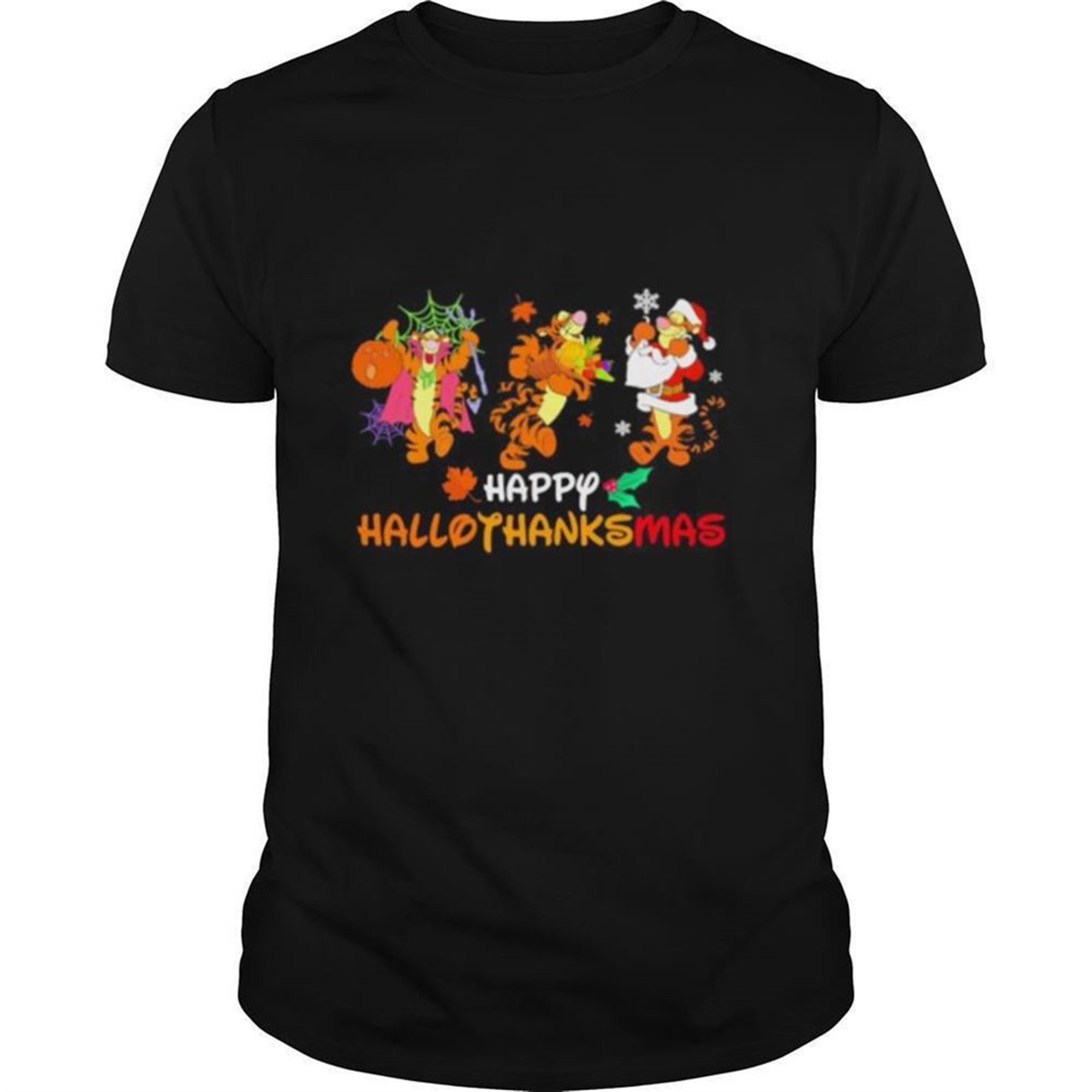 Tigger Happy Hallothanksmas Halloween Thanksgiving Christmas Shirt