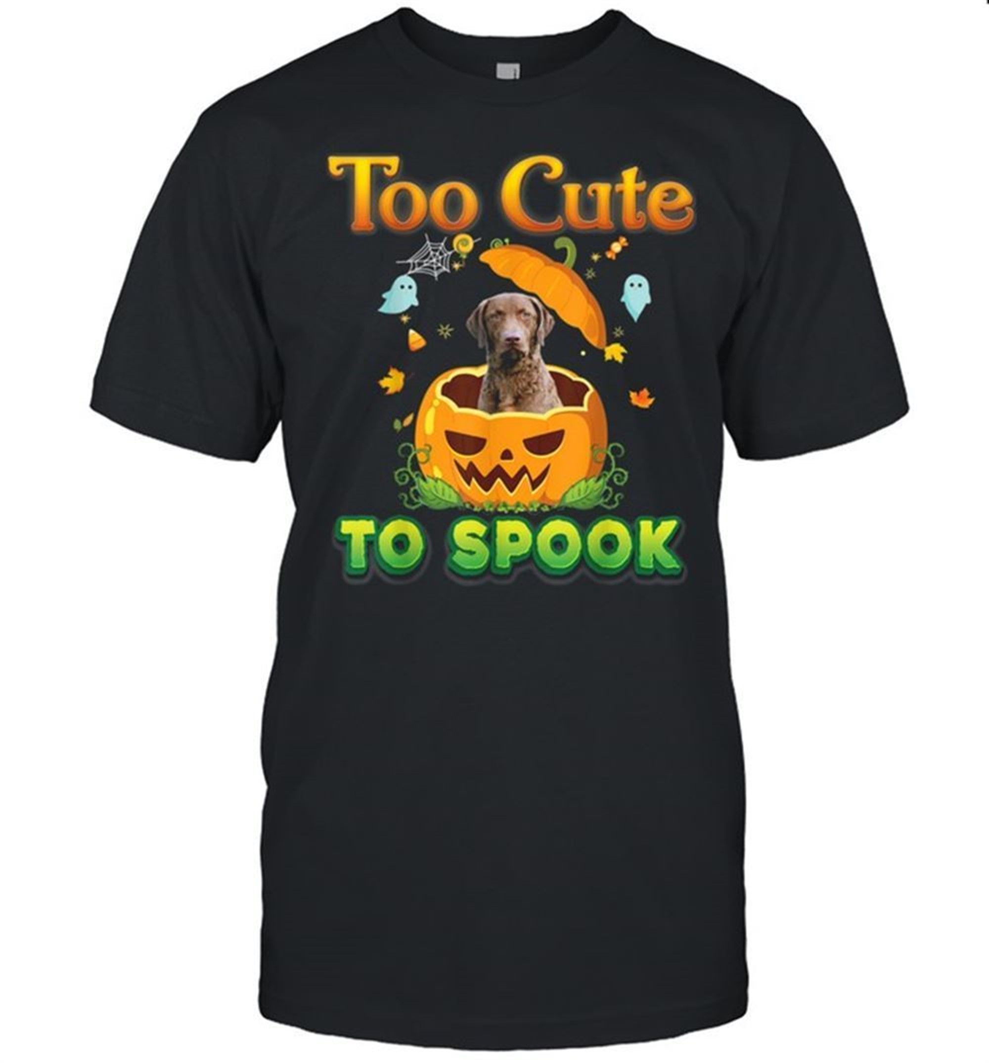 Too Cute To Spook Retrievers Chesapeake Bay Dog Halloween Shirt