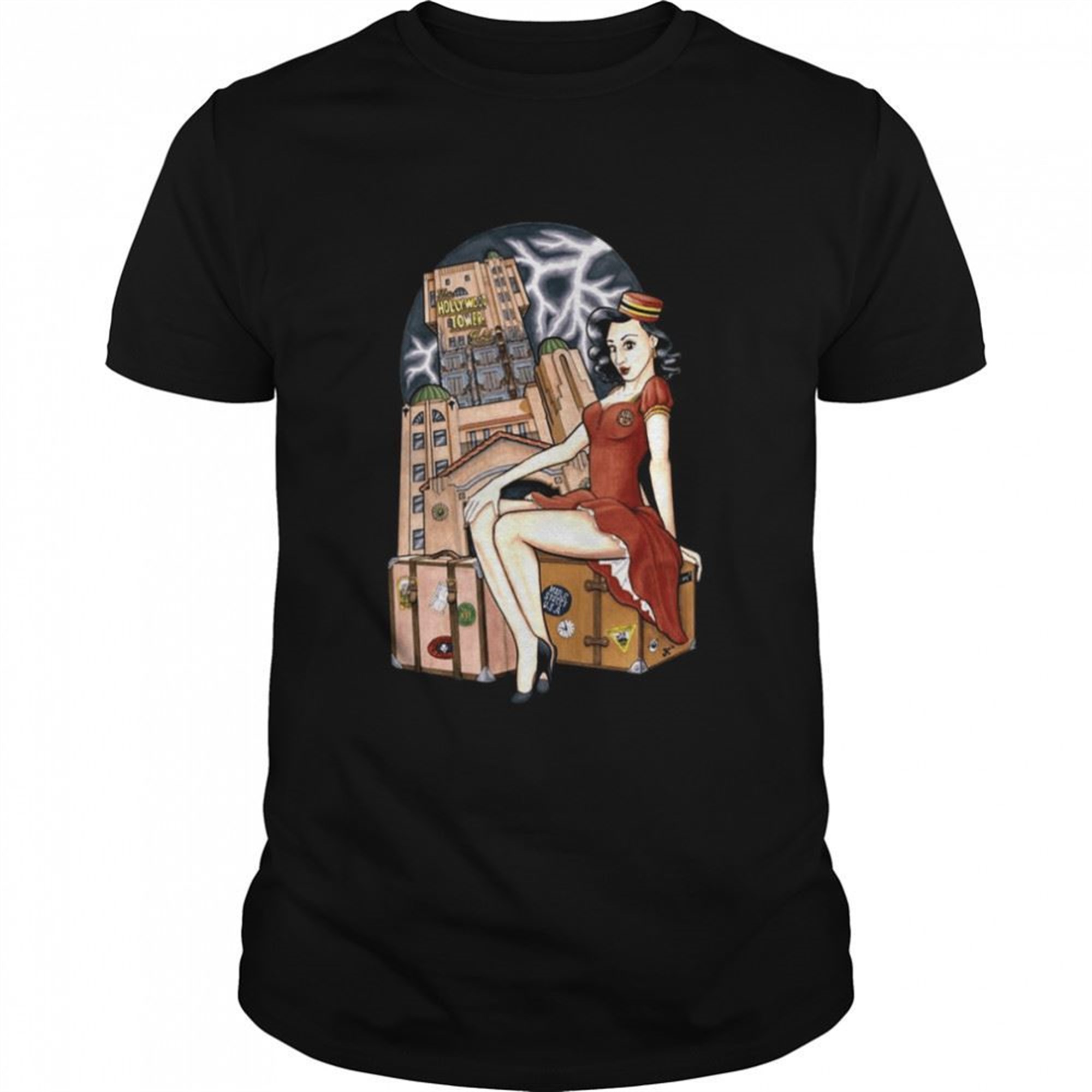 Tower Of Terror Pinup Disneyland Halloween Shirts
