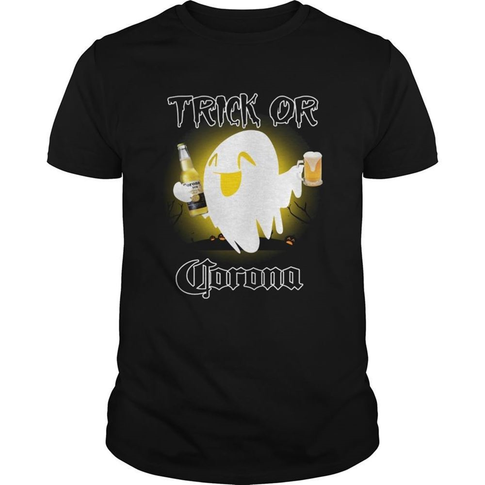 Trick Or Corona Ghost Halloween Shirt