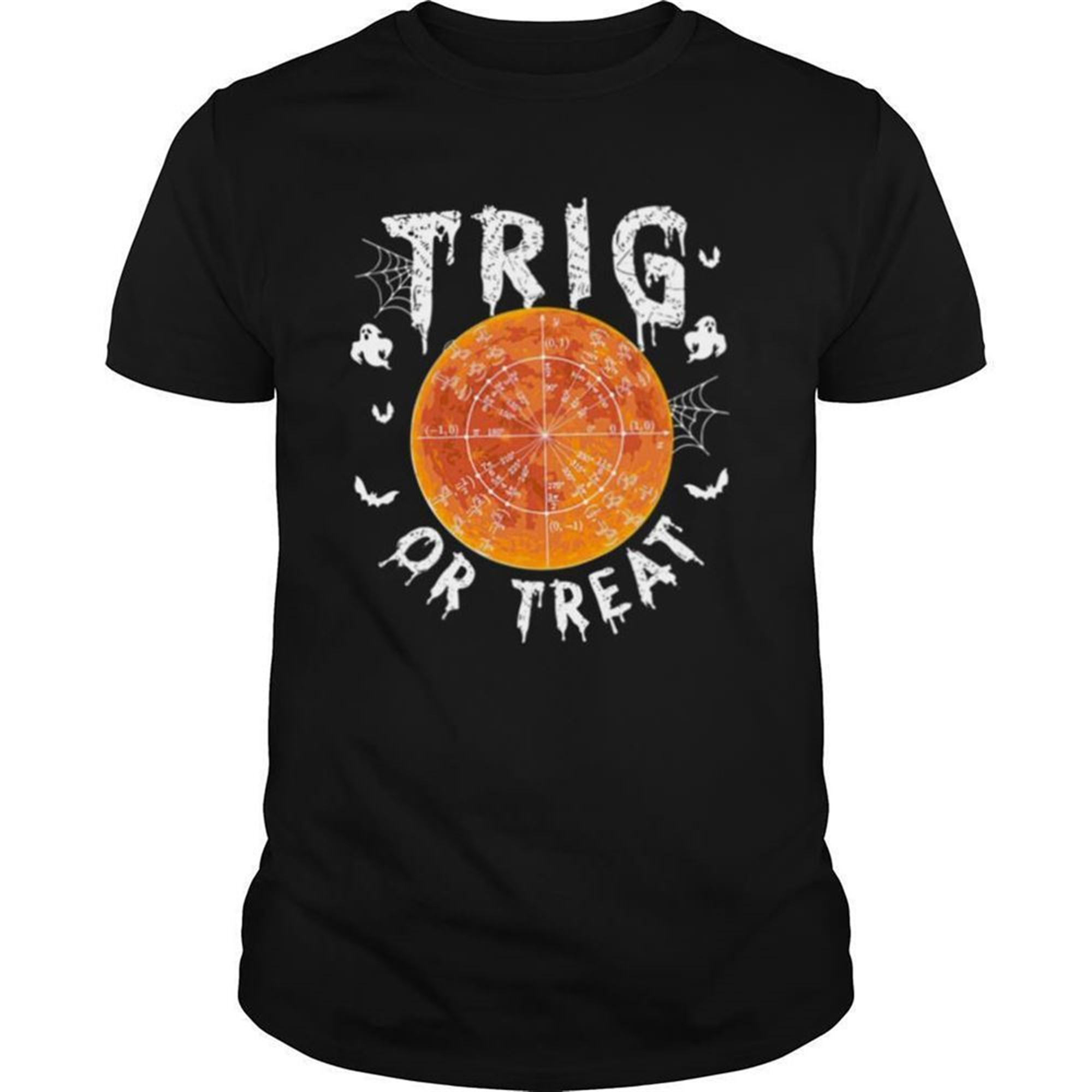 Trig Or Treat Ghost Moon Maths Halloween Shirt