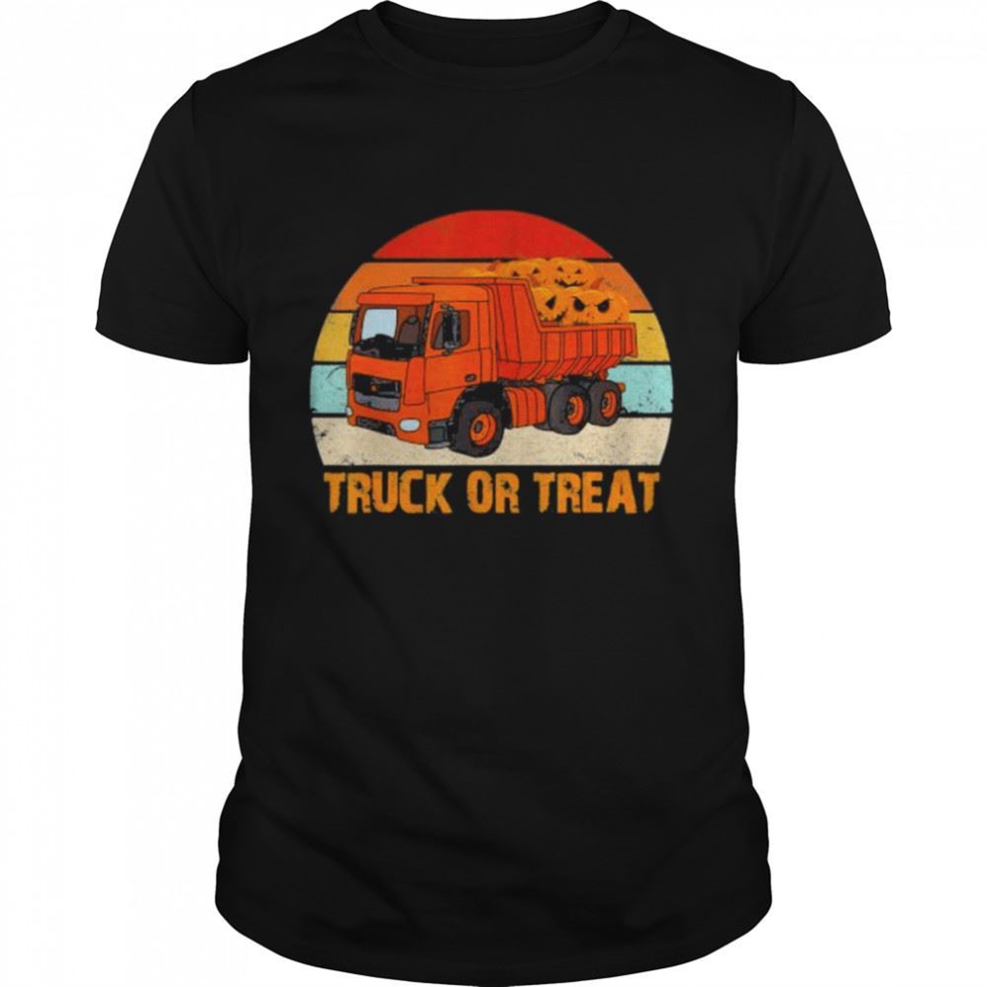 Truck Or Treat Funny Trucker Kids Or Adults Halloween T-shirt
