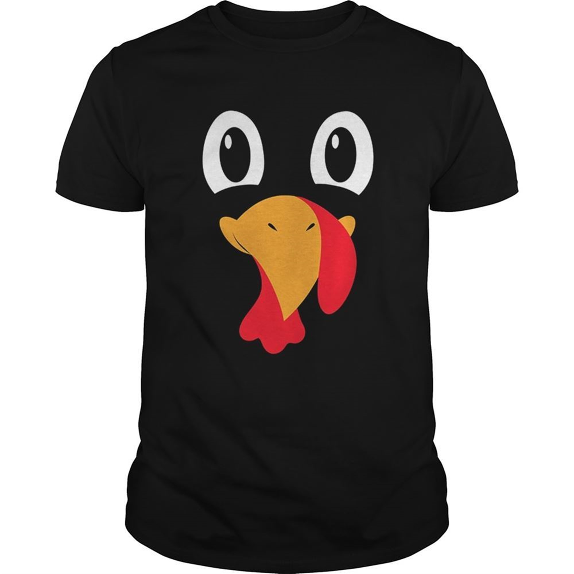 Turkey Face Thanksgiving Tshirt Halloween Costume Kids Adult