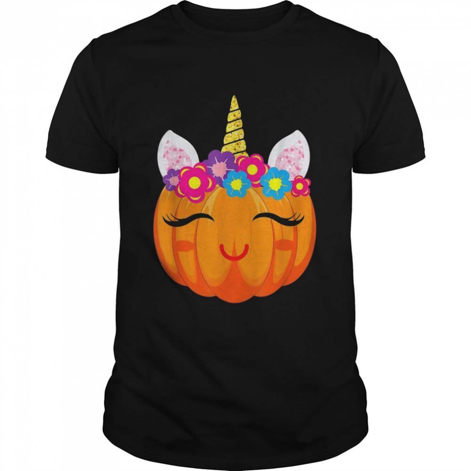 Unicorn Girls Halloween Pumpkin Patch Costume Shirt