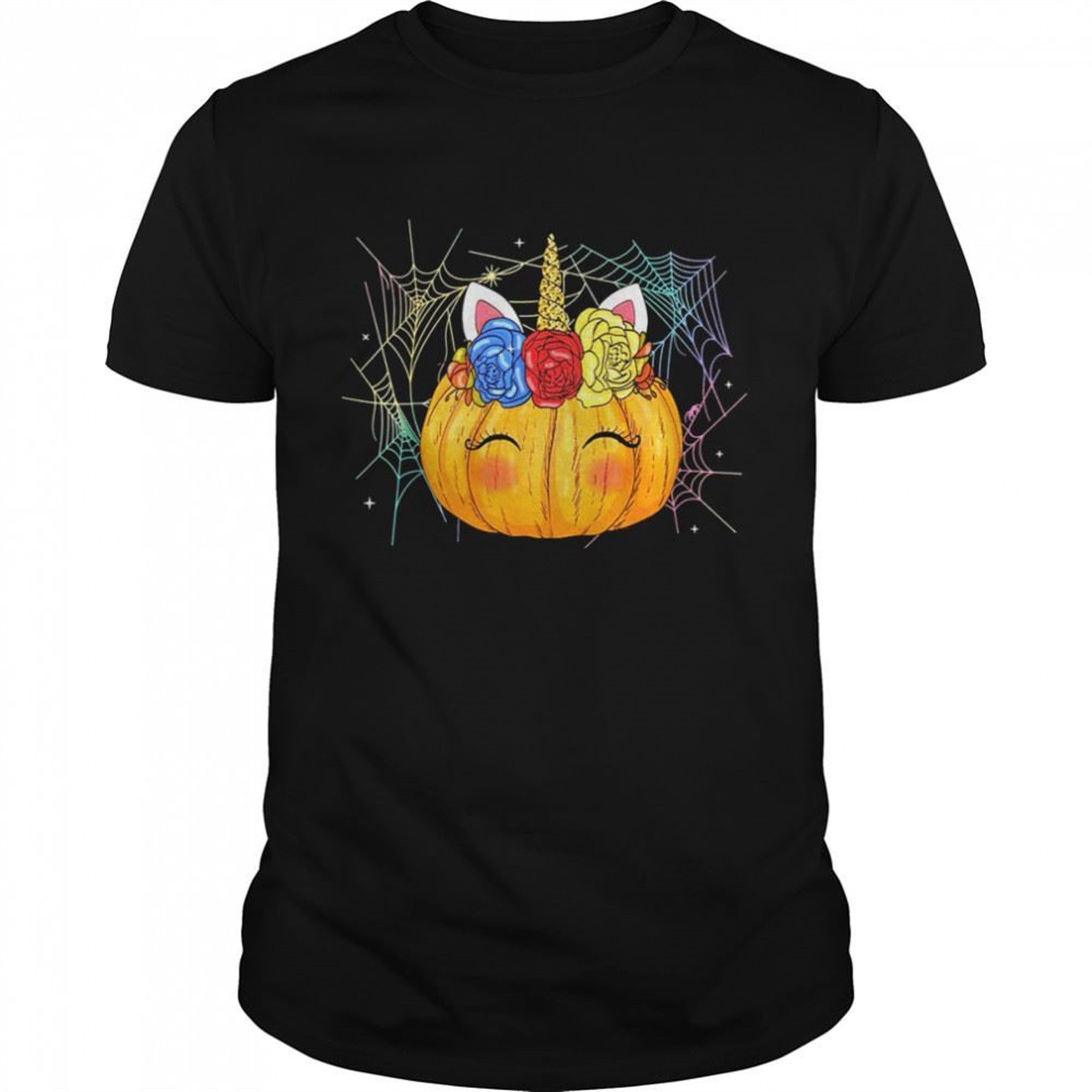 Unicorn Pumpkin Halloween Thanksgiving Girls Shirt