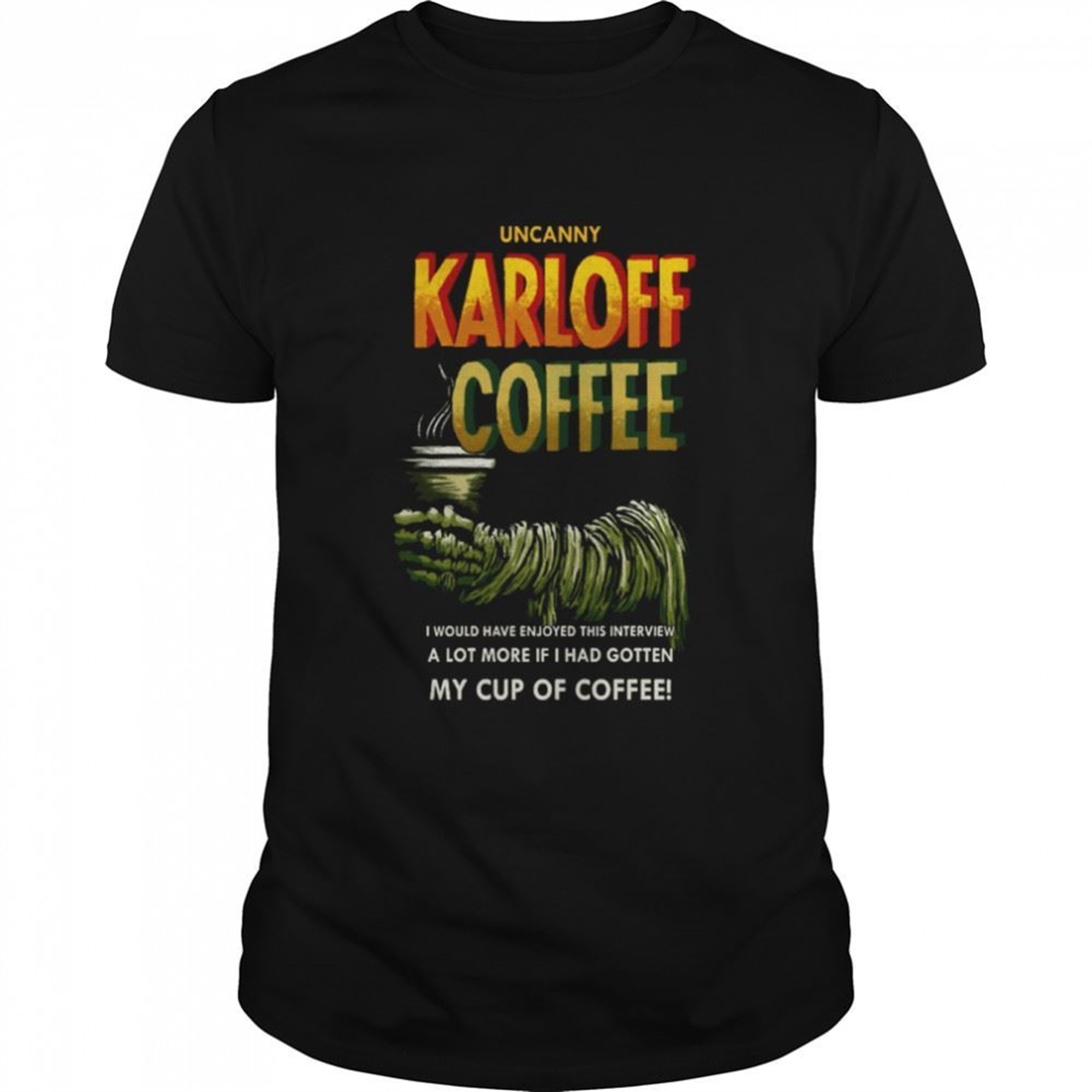 Universal Monsters Karloff Coffee Halloween Shirt