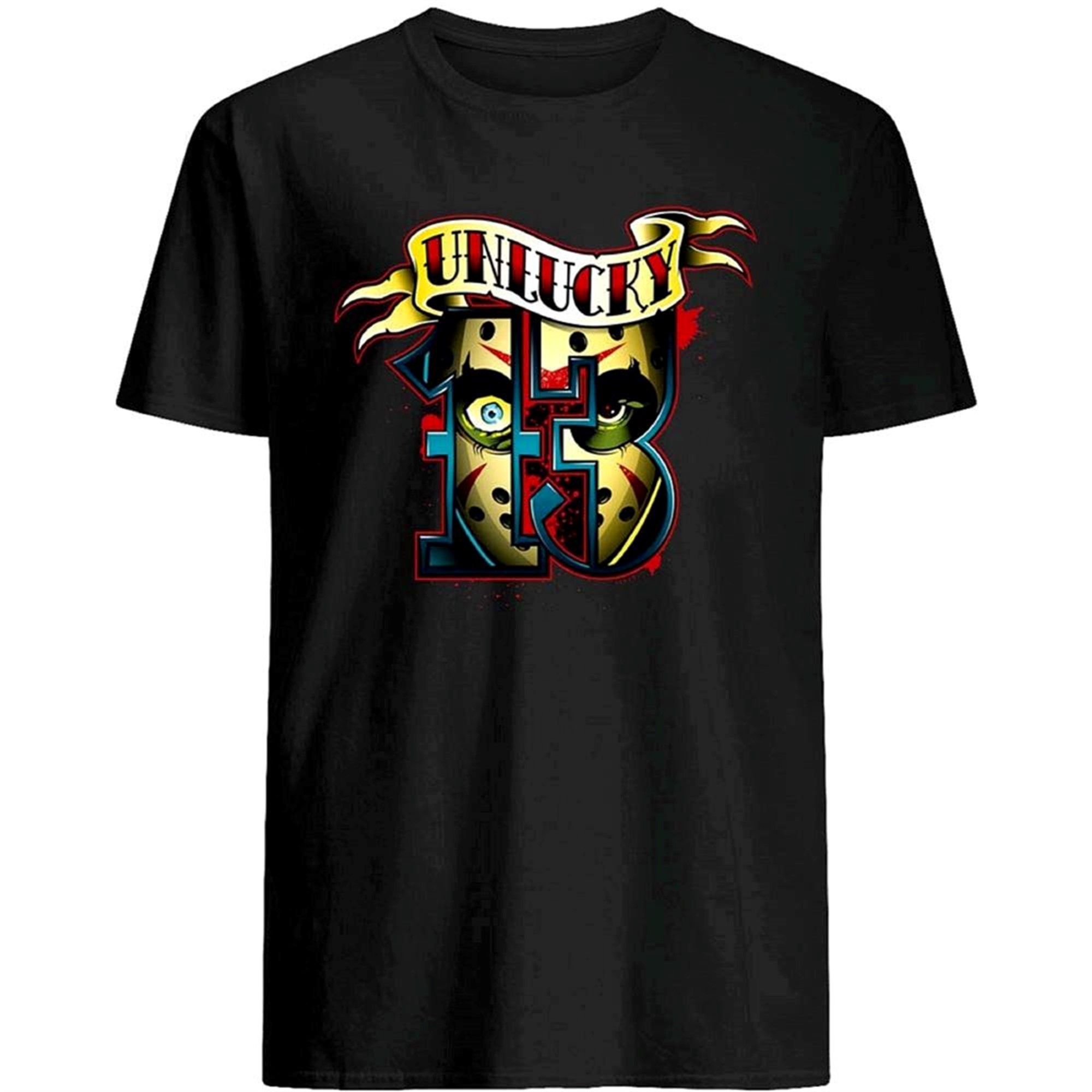 Unlucky 13 Scifi Thriller Jason Voorhees Horror Movie Halloween Clay Miller Jenna Whitney Gift Graphic Tee T Shirt