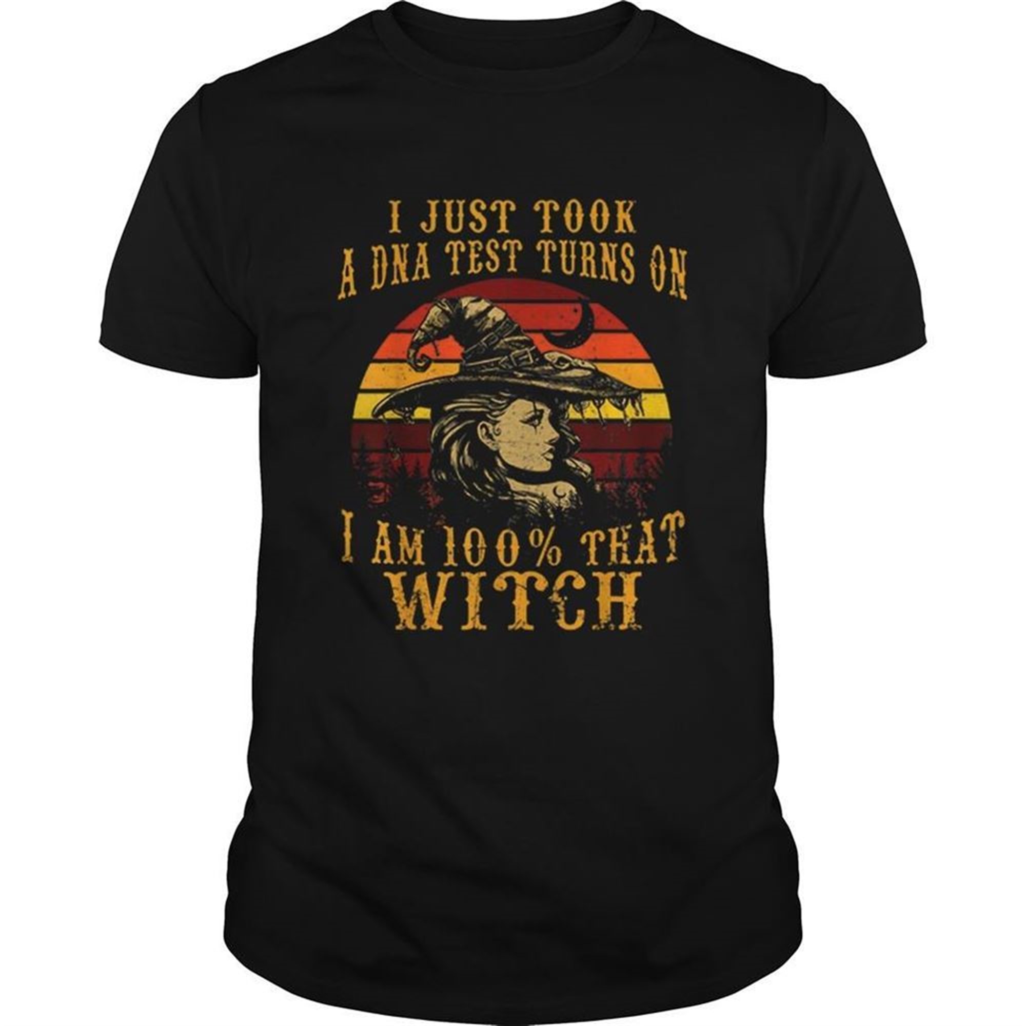 Vintage I Just Took A Dna Test 100 That Witch Halloween Shirt