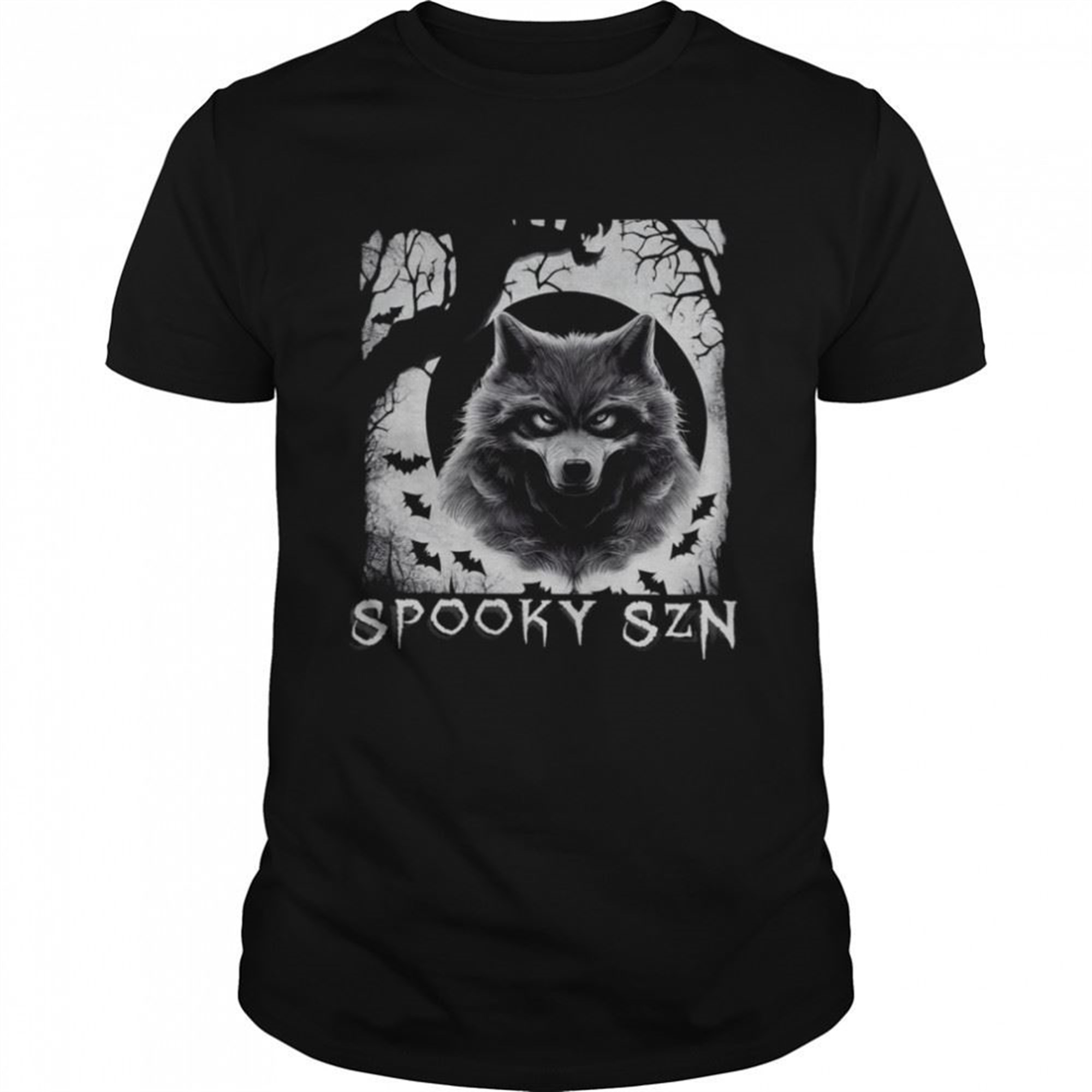 Werewolf Shirt Spooky Bats Comfy Halloween Shirt