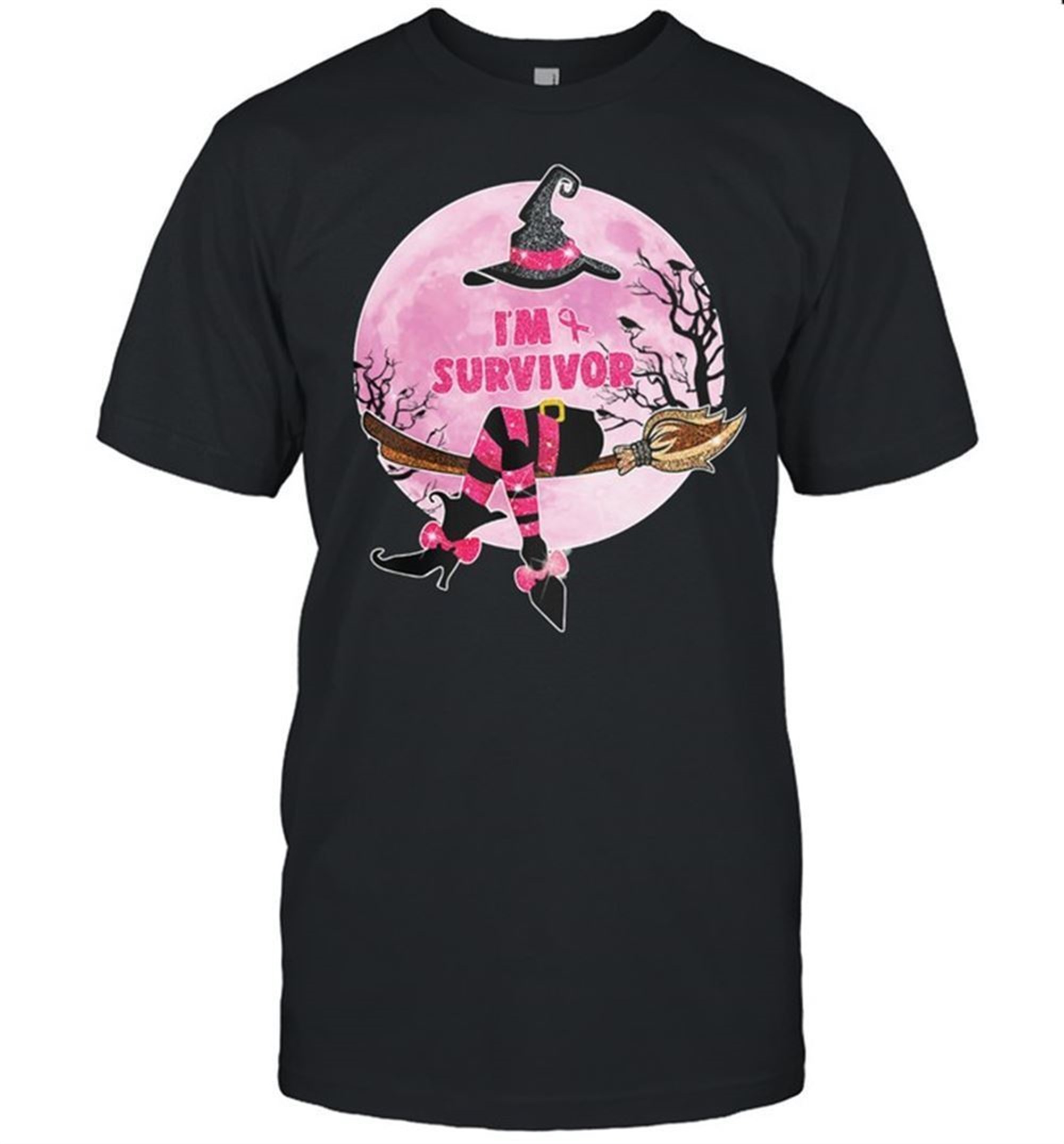 Witch Breast Cancer In Survivor Halloween Shirt