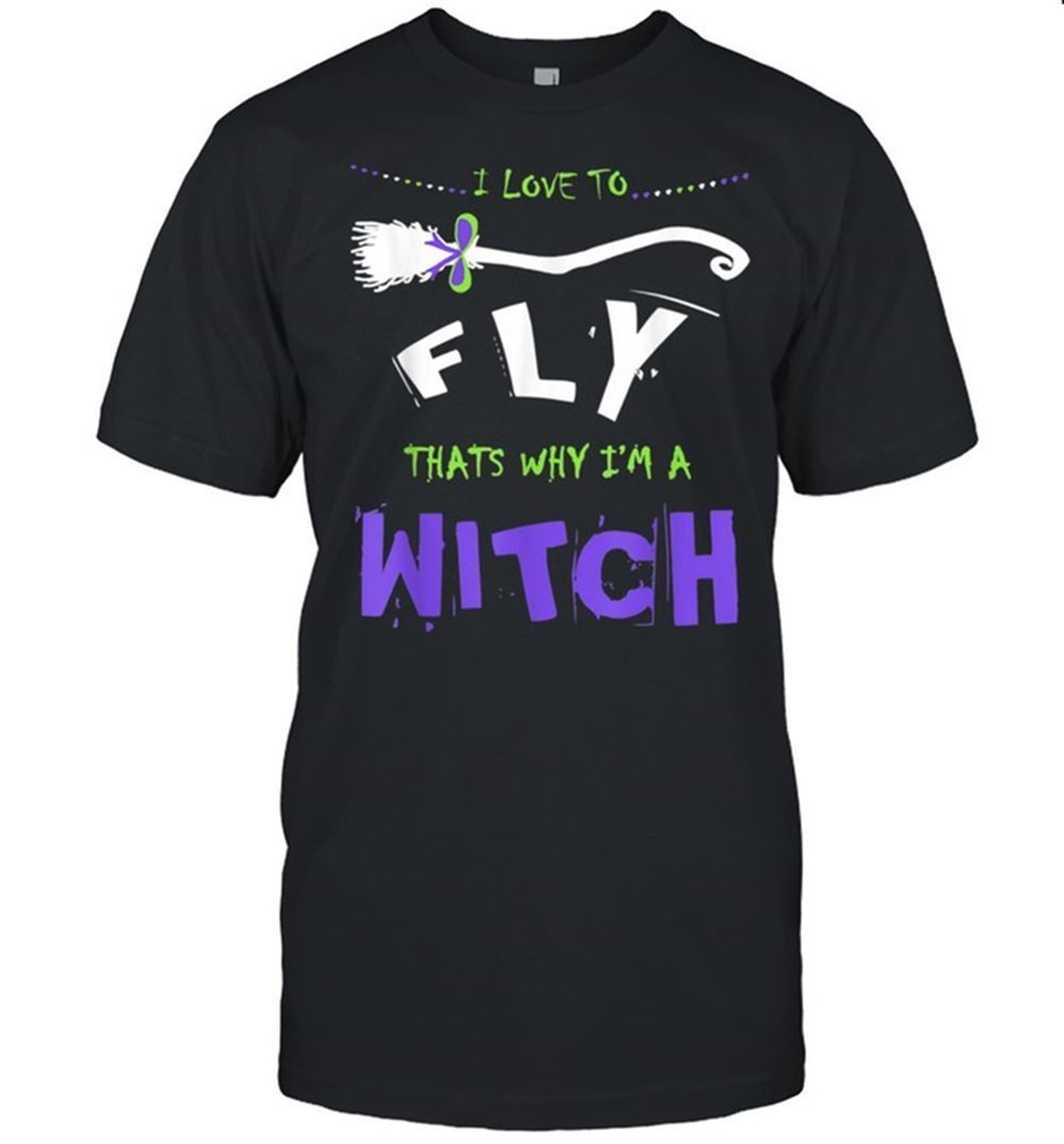 Witch Meme With Crooked Broom To Scare On Halloween Shirt