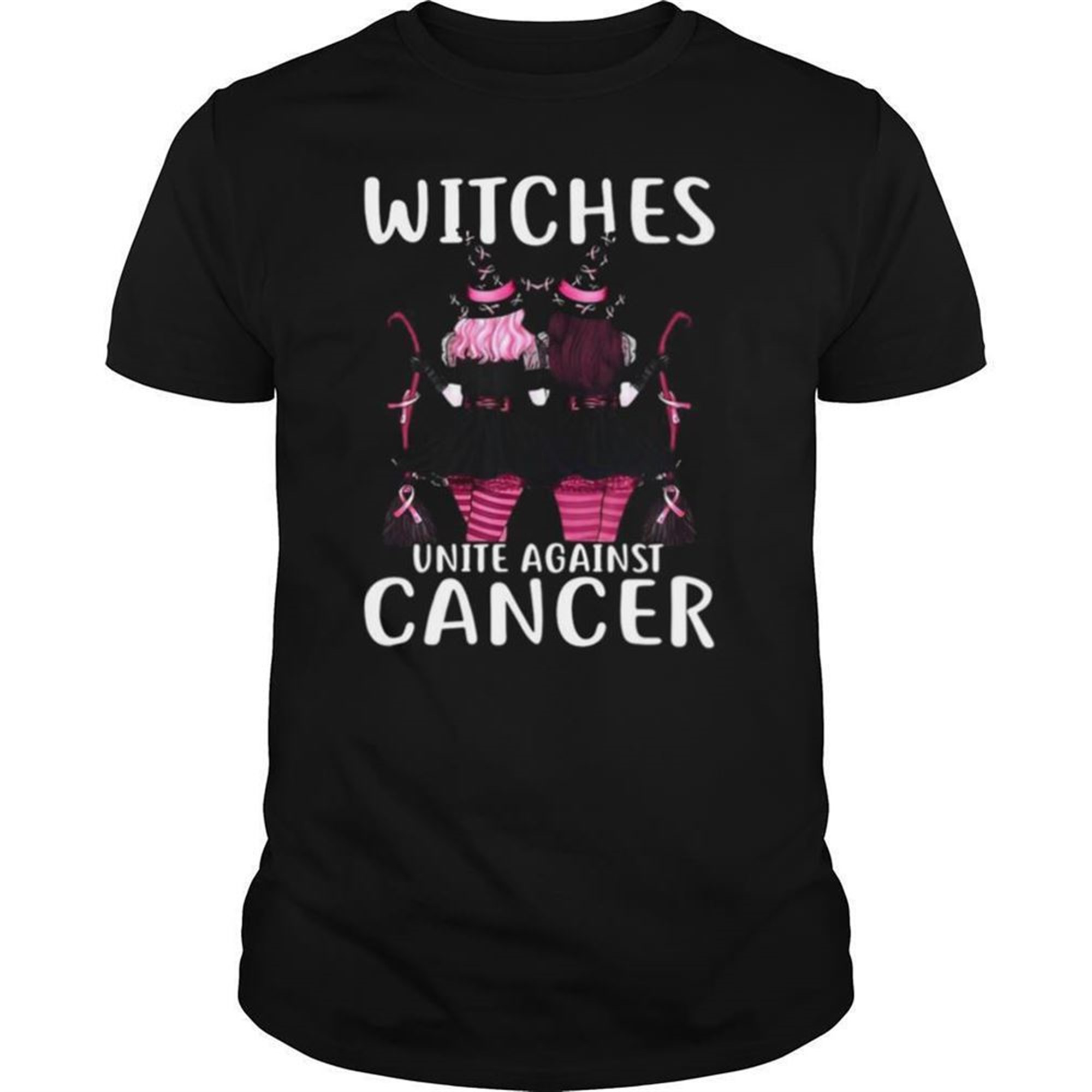 Witches United Against Cancer Wear Pink Halloween Shirt