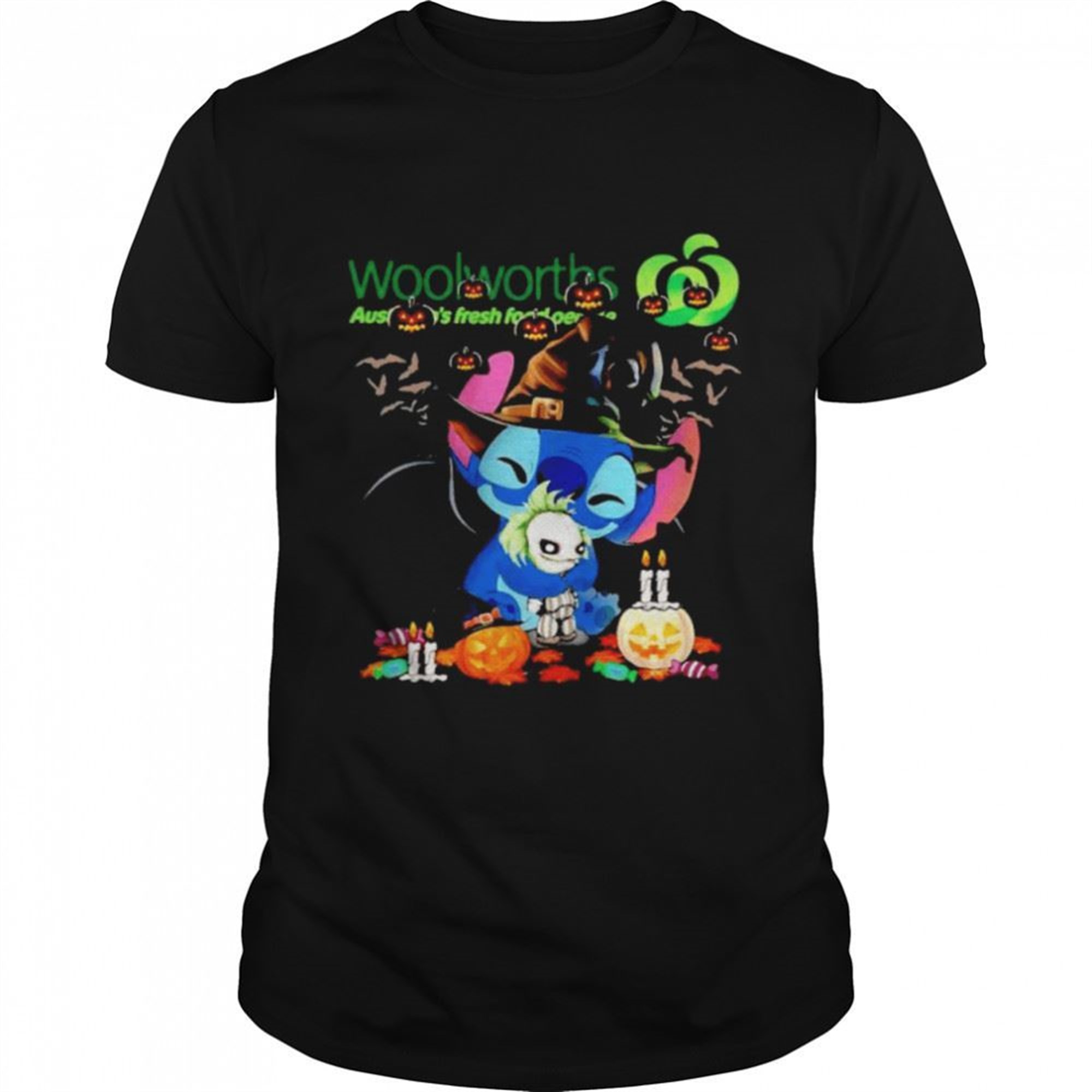 Woolworths Stitch Hug Joker Happy Halloween Shirt