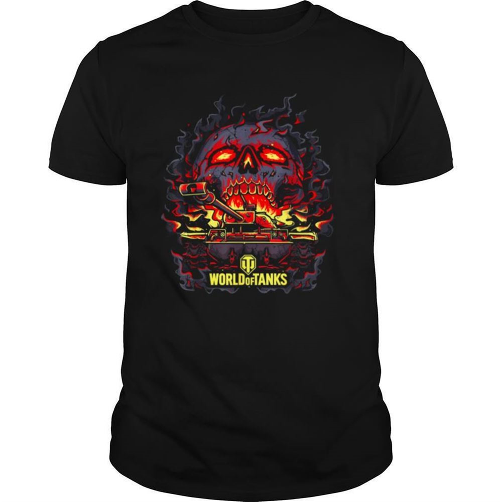 World Of Tanks Halloween Light Fire Skull Shirt