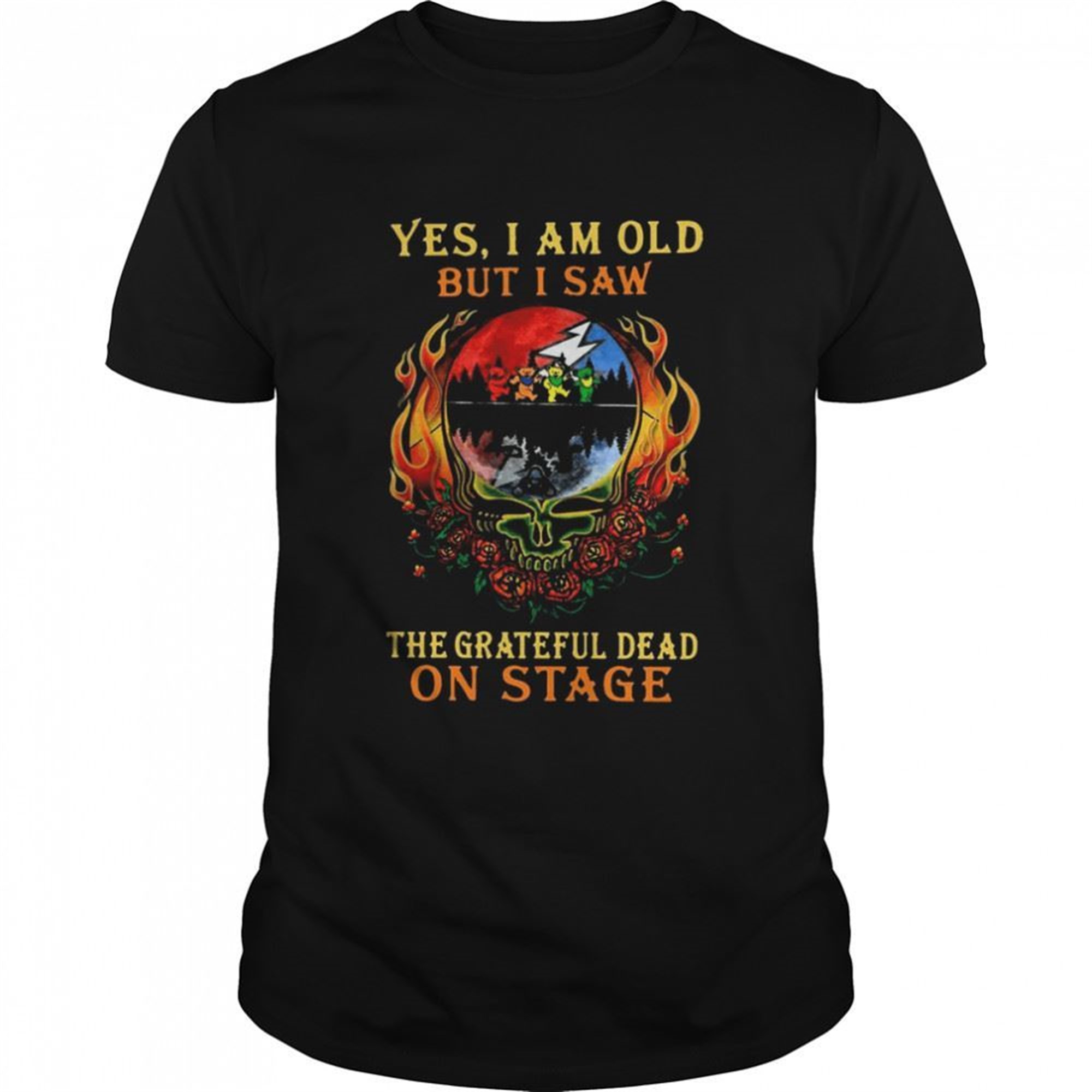 Yes I Am Old But I Saw The Grateful Dead Bear On Stage Grateful Dead Halloween T-shirt