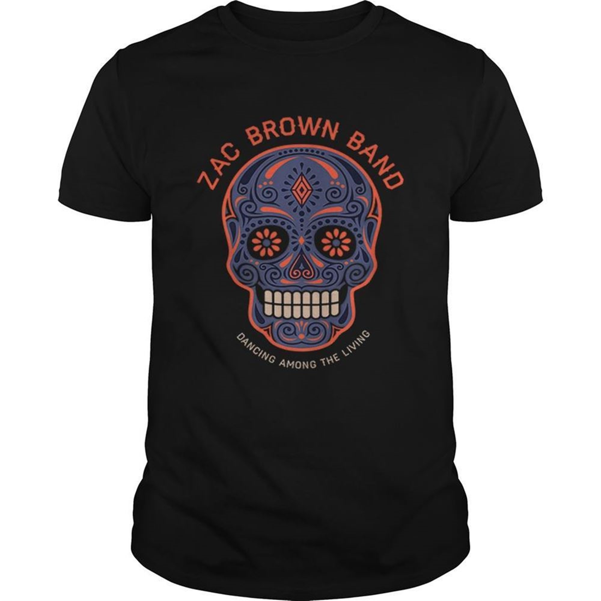 Zac Brown Bandsugar Skull Halloween Day Of The Dead Shirt