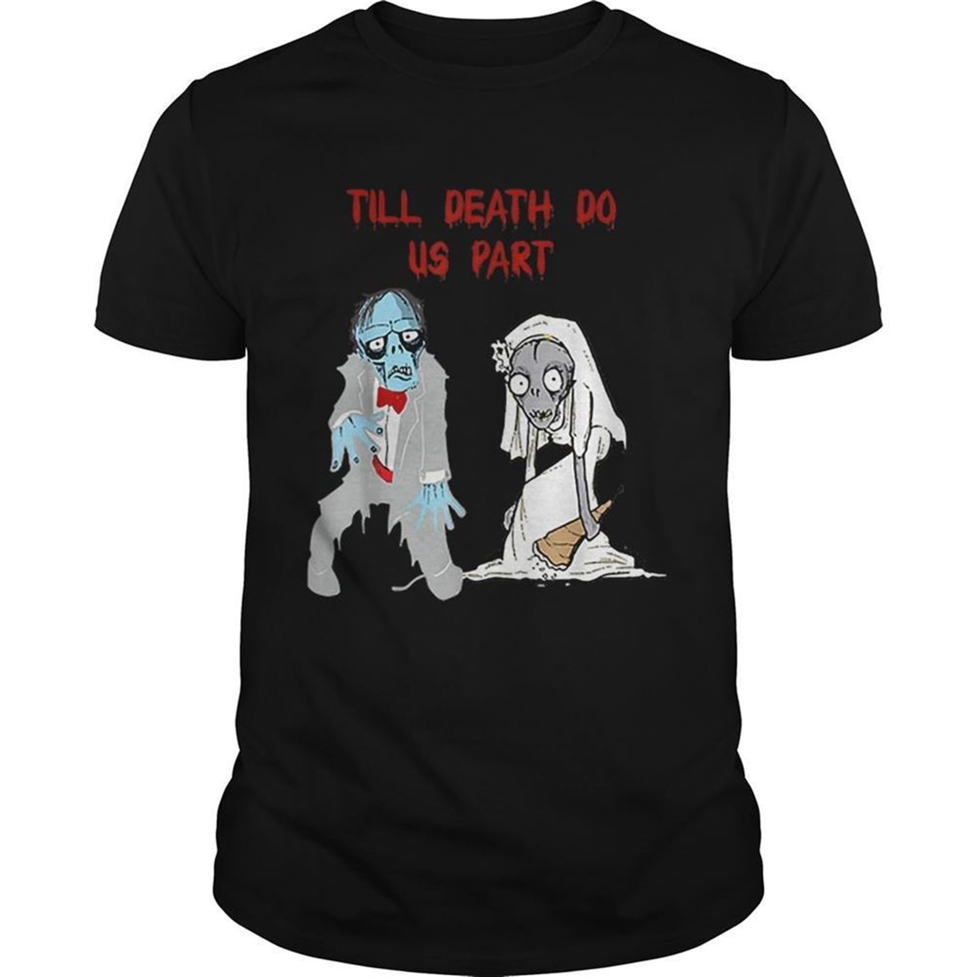 Zombie Bride Groom Hallowedding Halloween Wedding Costume Shirt