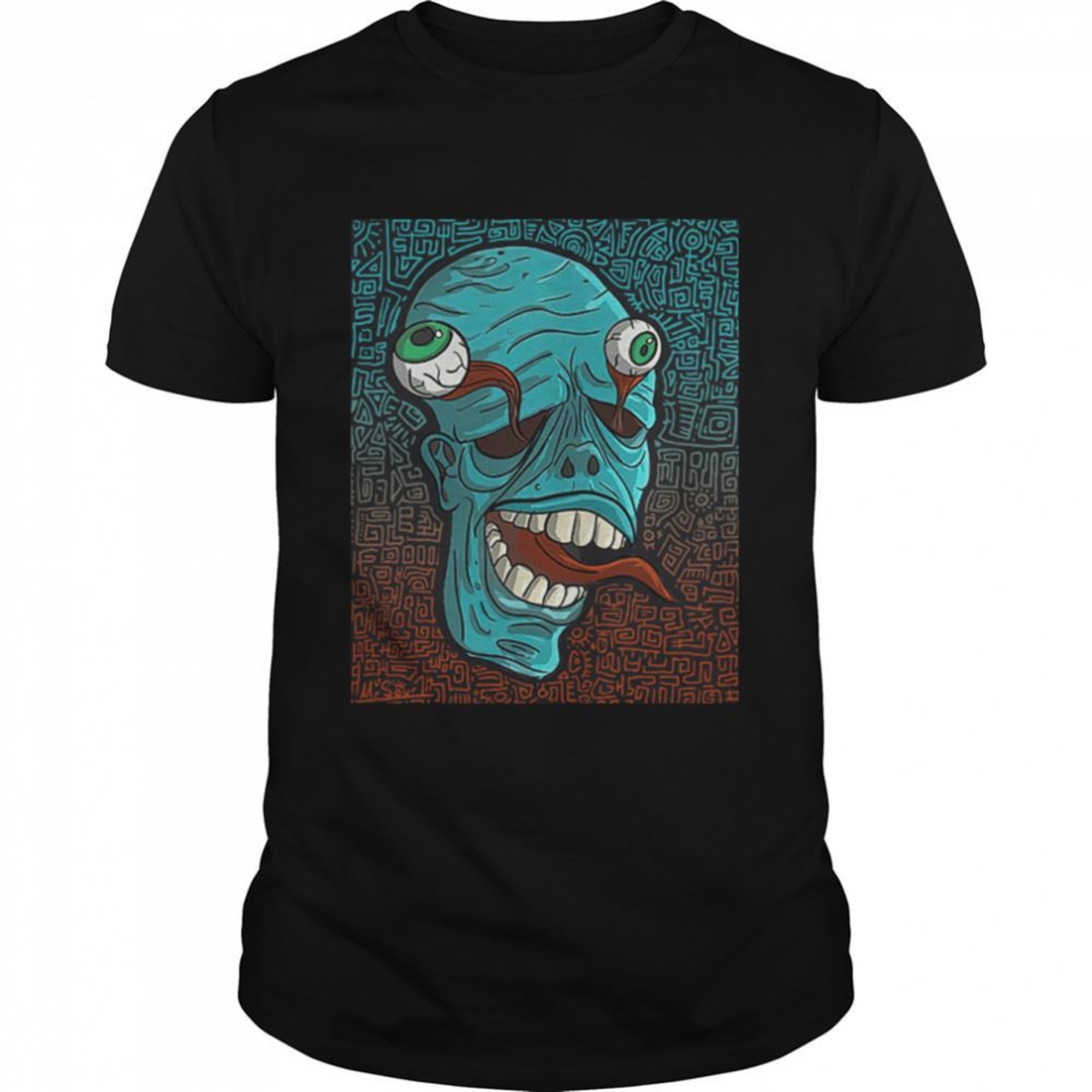 Zombie Head Cool Design Halloween Horror Movie Zombie Frankenstein Shirt