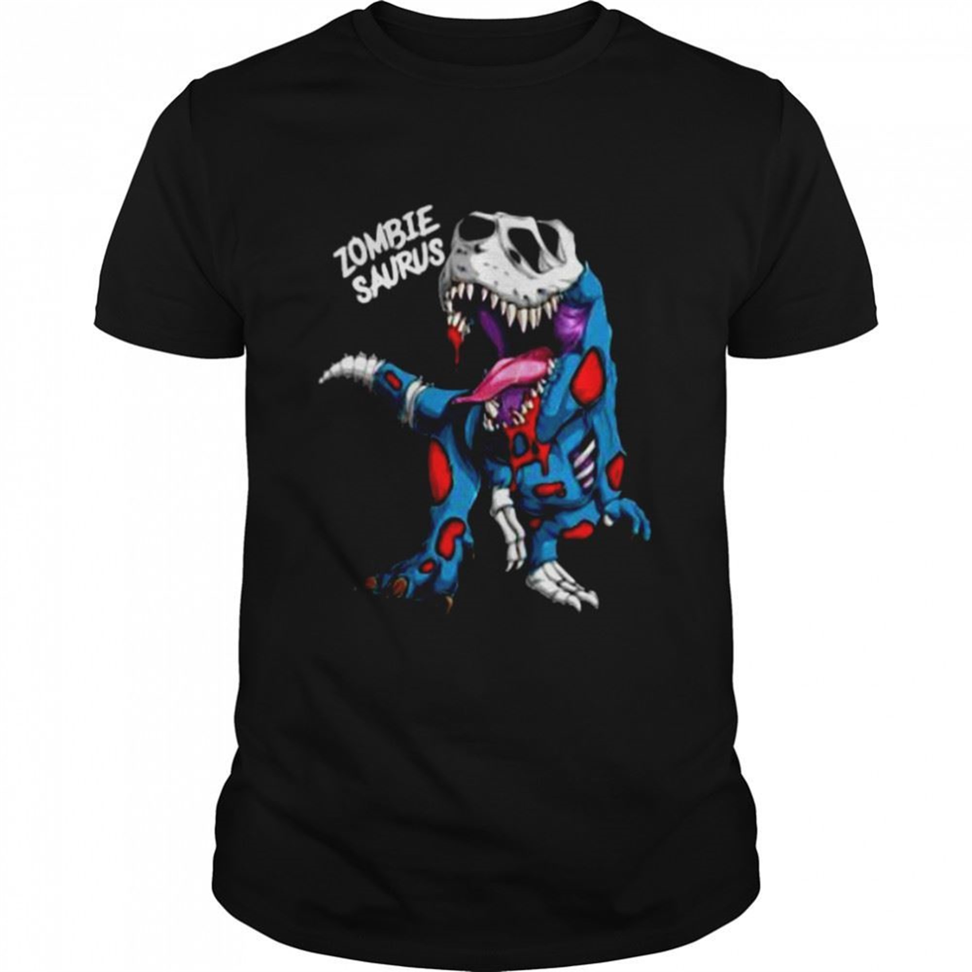 Zombie Saurus Halloween Costume Zombie Dinosaur T Rex Boys T-shirt