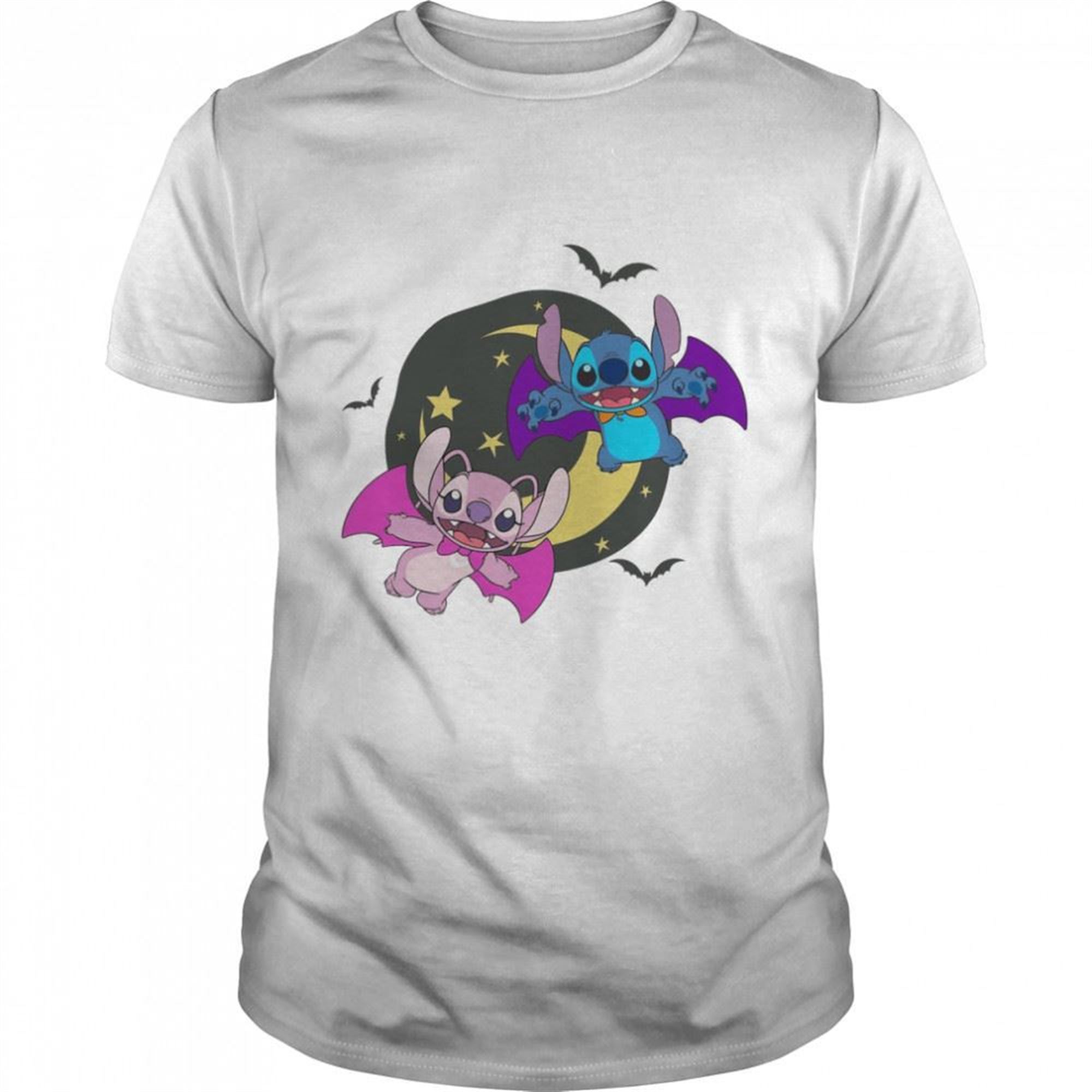Angel Couple Stitch Halloween Shirt