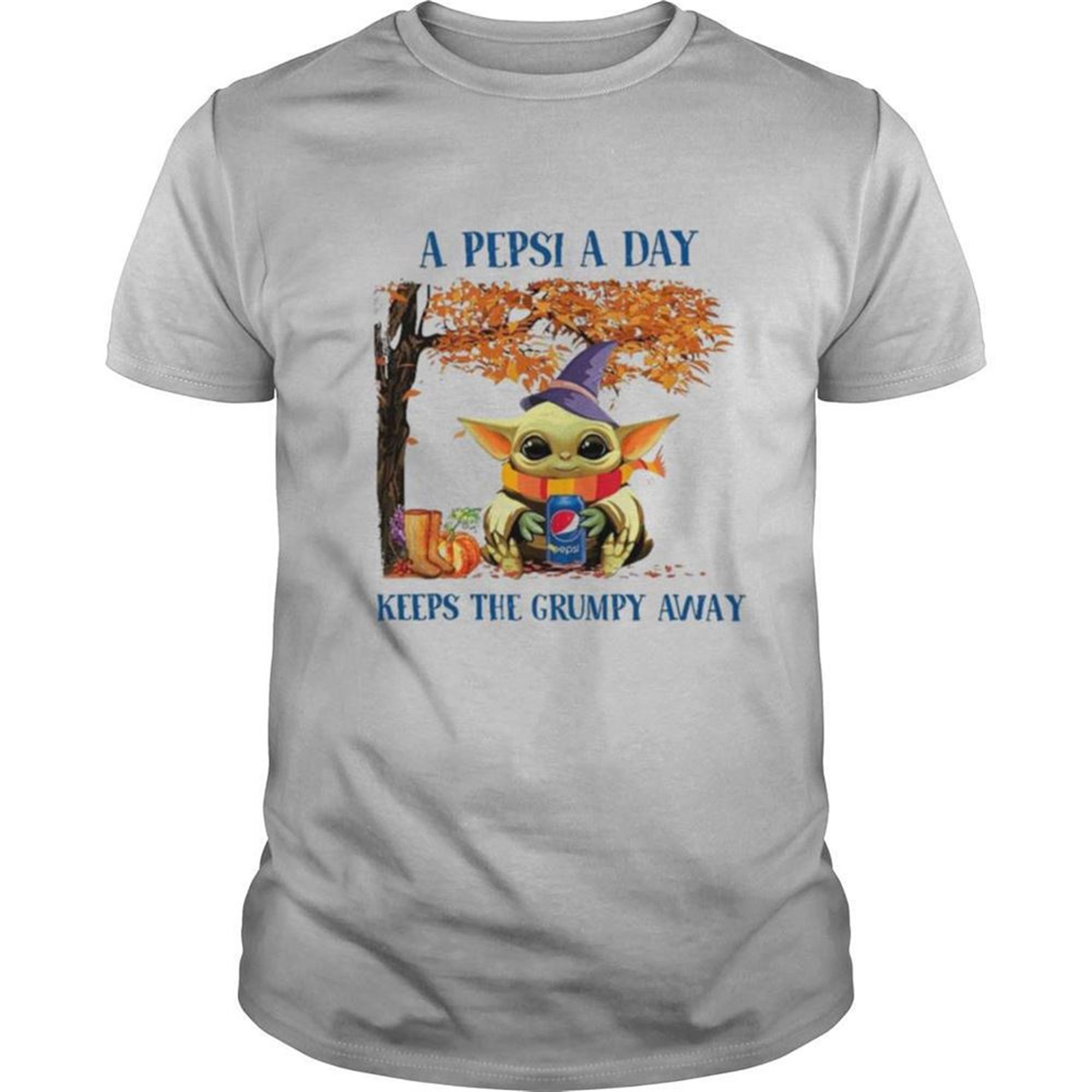 Baby Yoda Hug Pepsi A Pepsi A Day Keeps The Grumpy Away Halloween Shirt