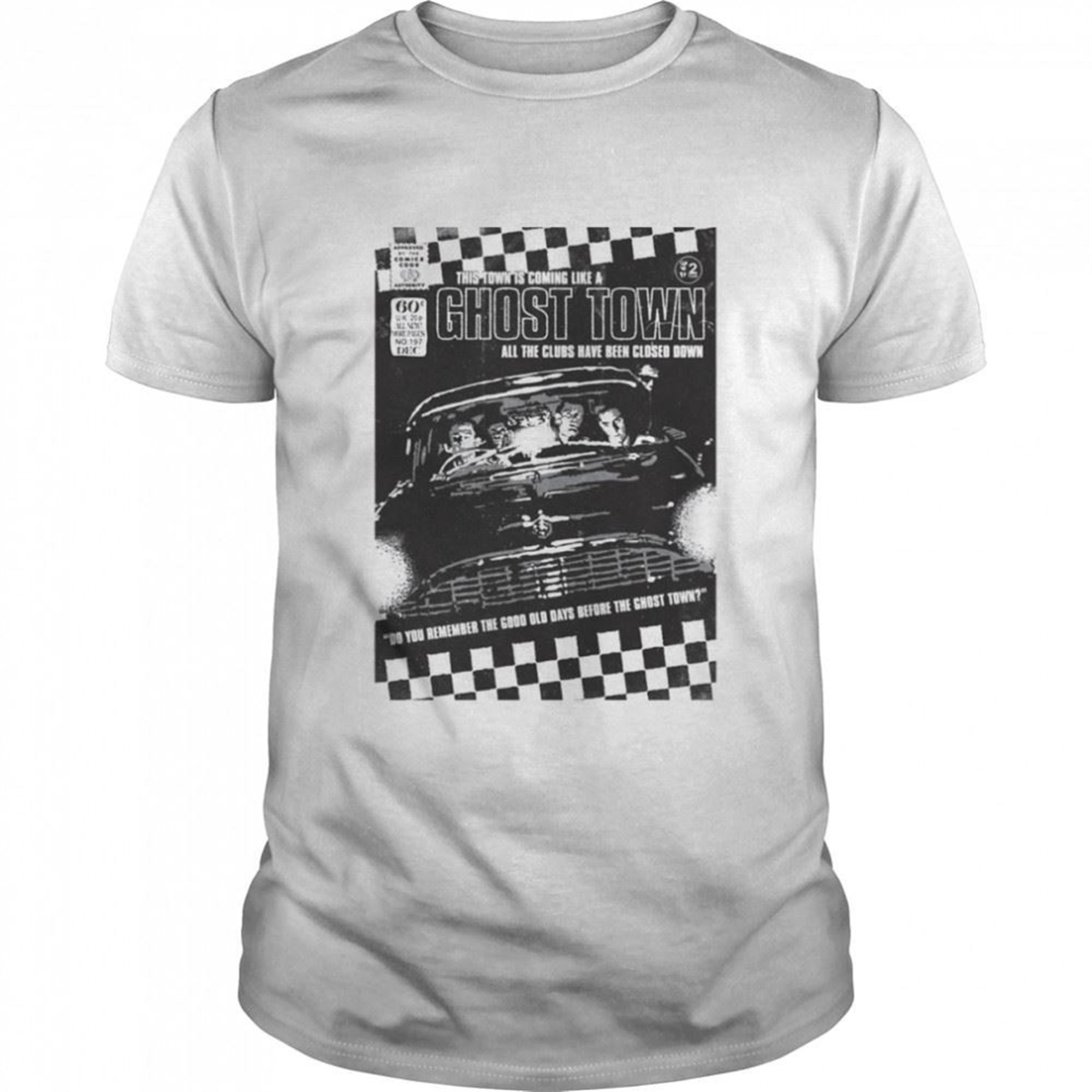 Black And White Ghost Town Vintage Halloween Shirt