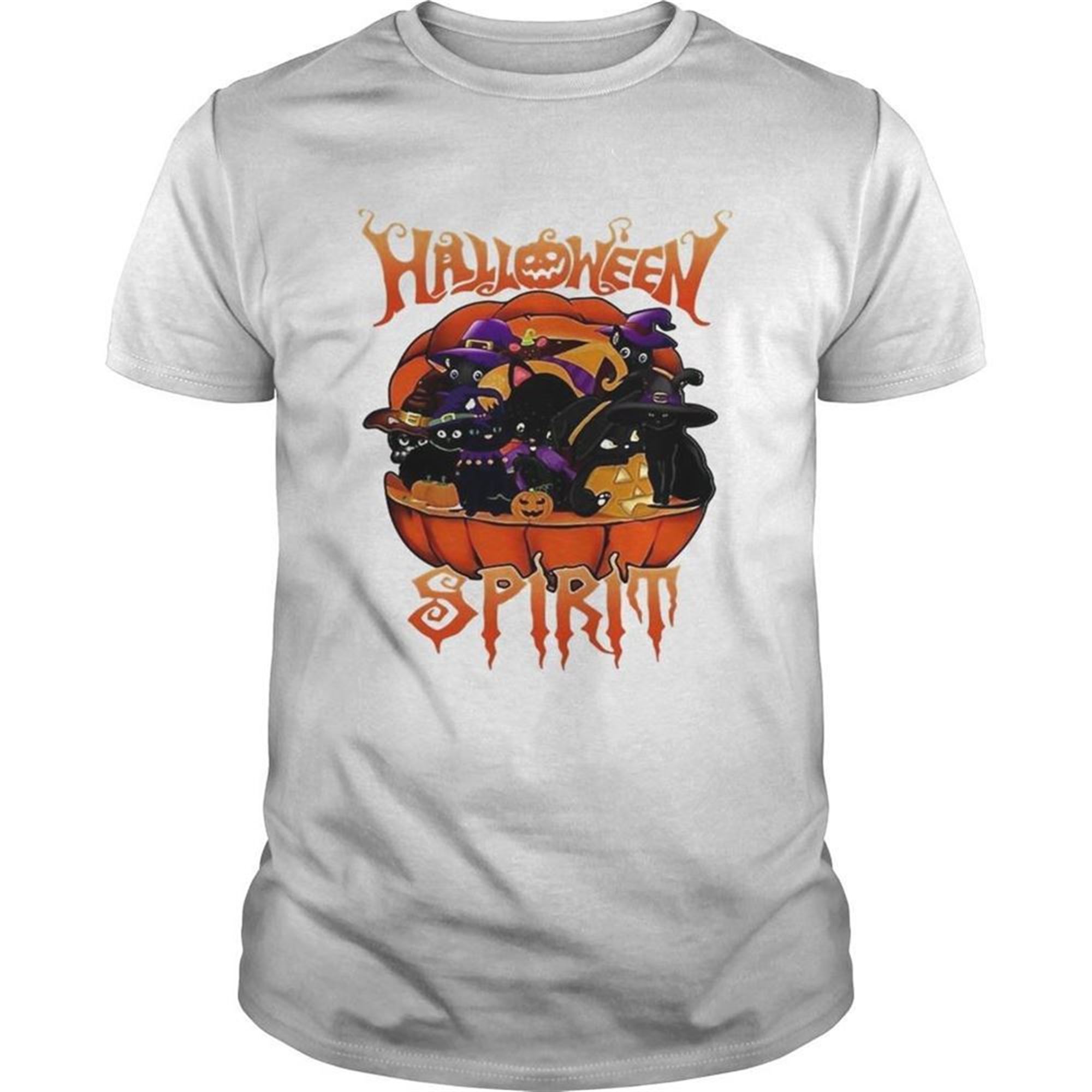 Black Cat Halloween Spirit Shirt