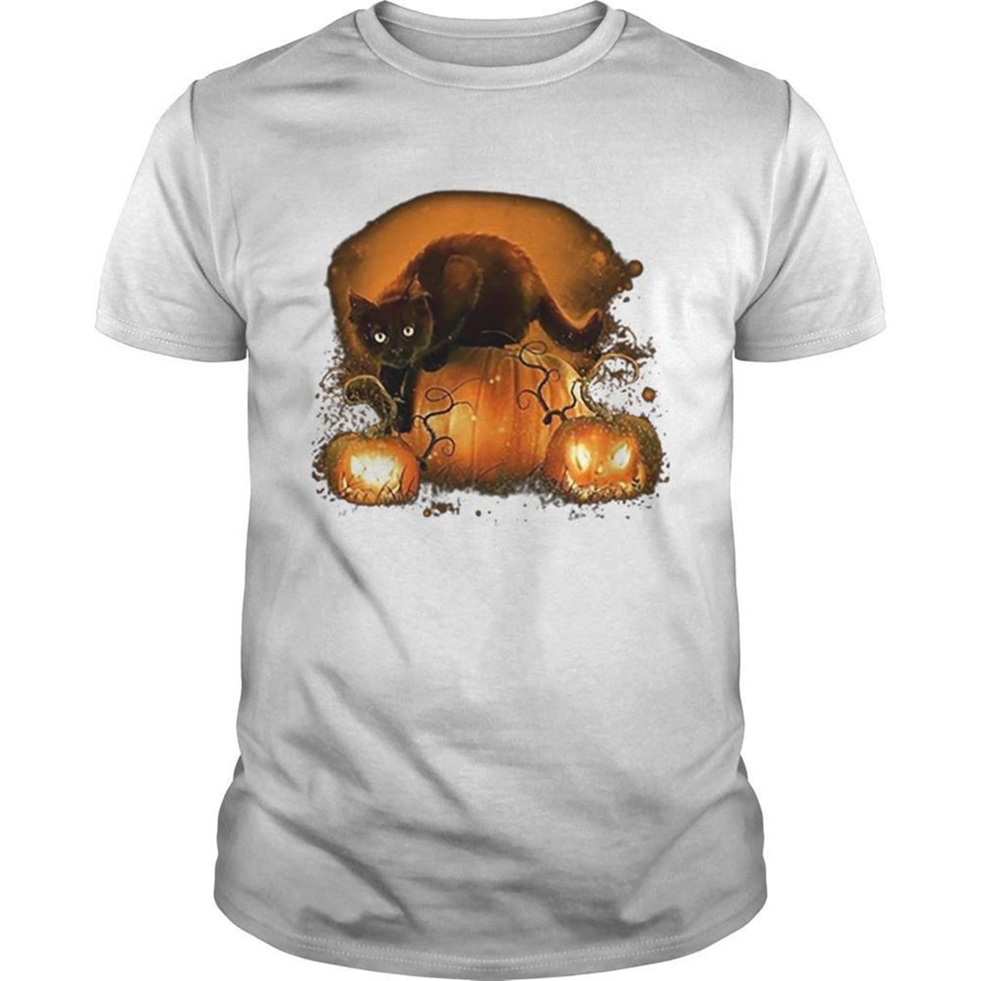 Black Cat Pumpkins Halloween Shirt