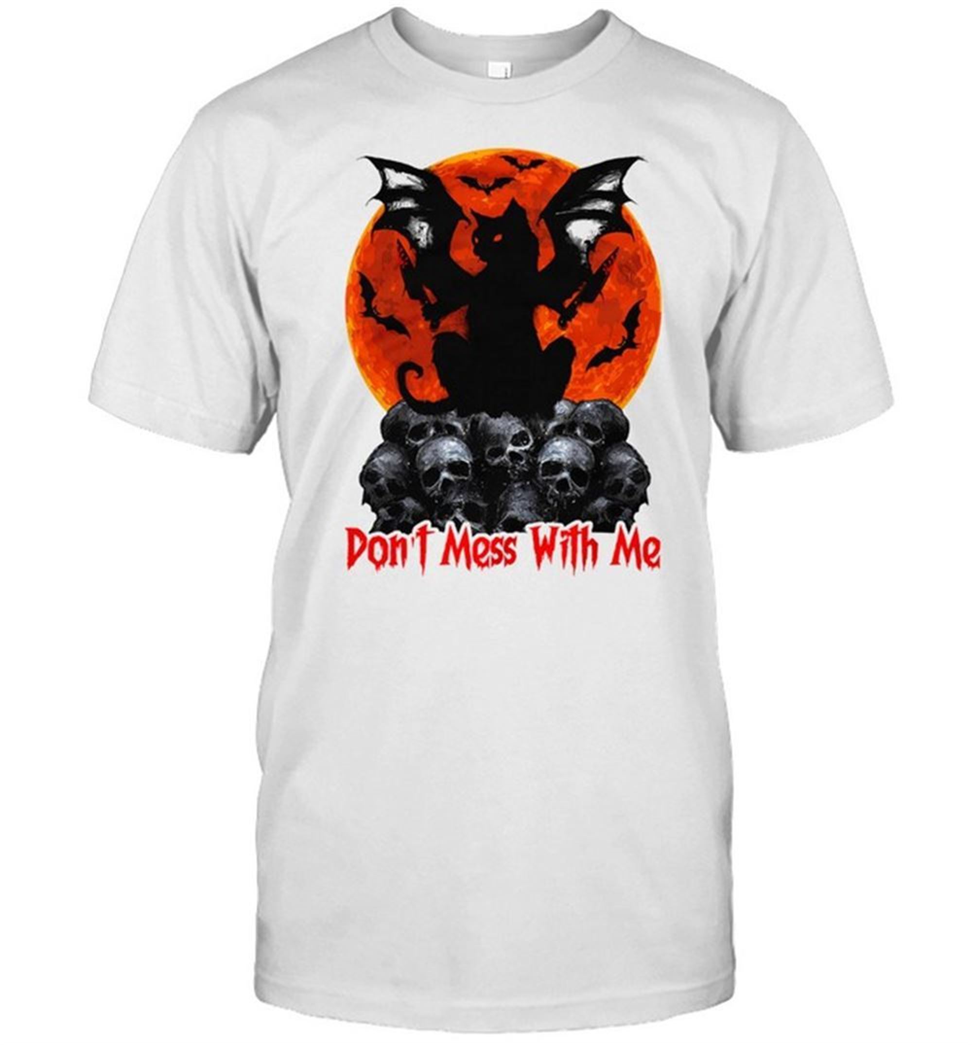 Black Cat Witch Dont Mess With Me Halloween Shirt